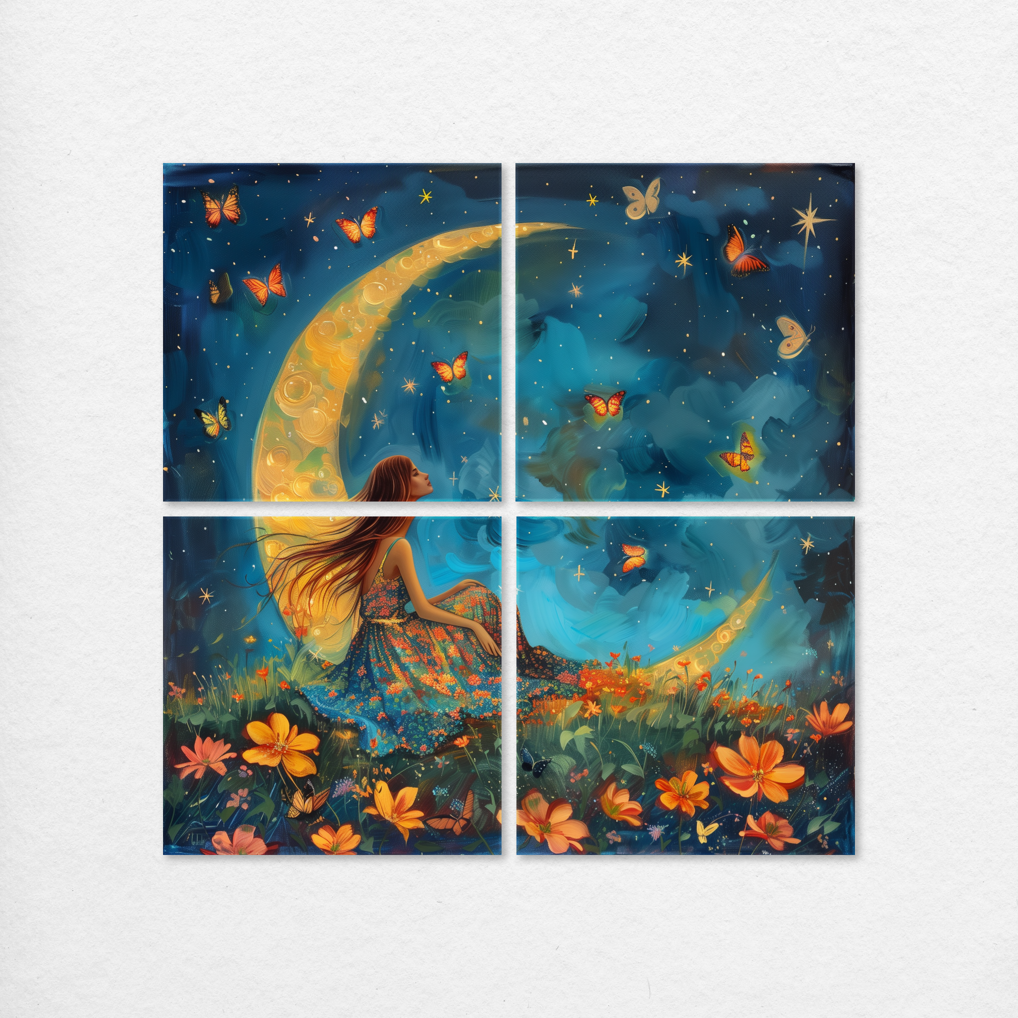 Moonlit Butterfly Garden