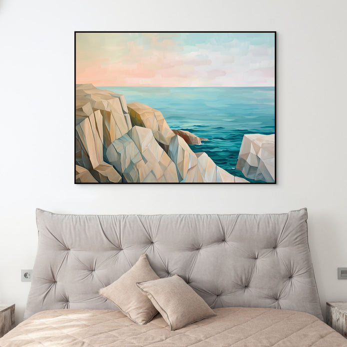 D0183-view-on-the-rocks-hand-painted-wall-art-bed-room-image-room-f-black
