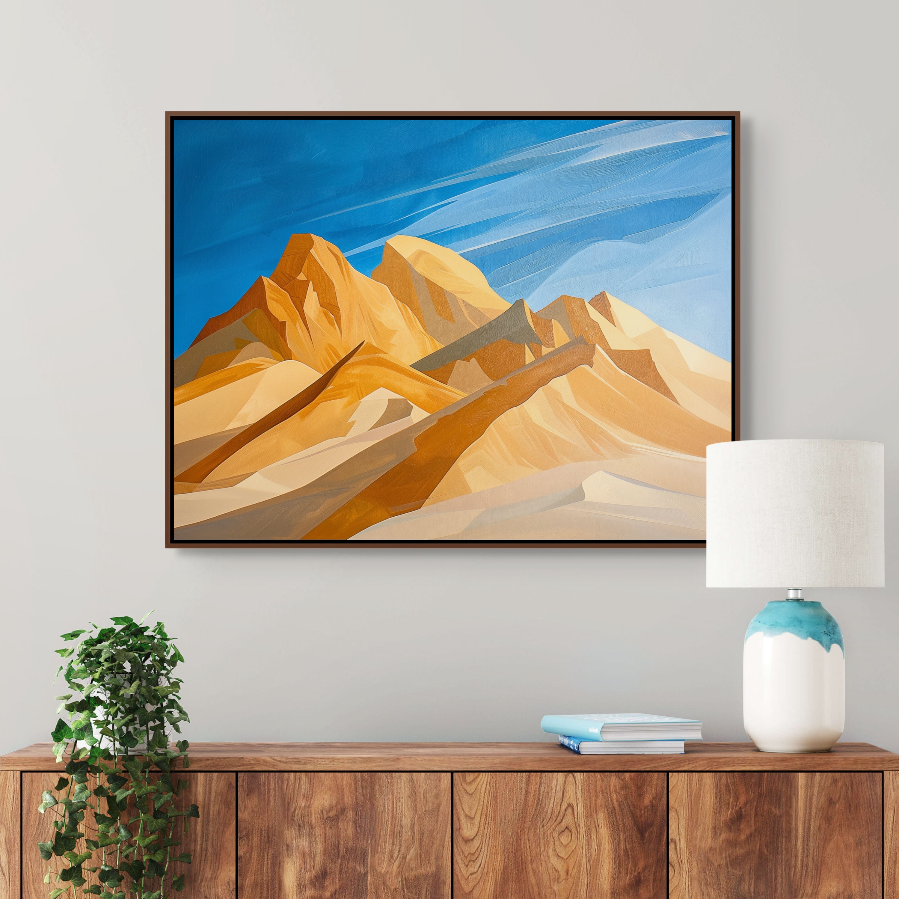 D0184-sandy-peaks-hand-painted-wall-art-hallway-room-image