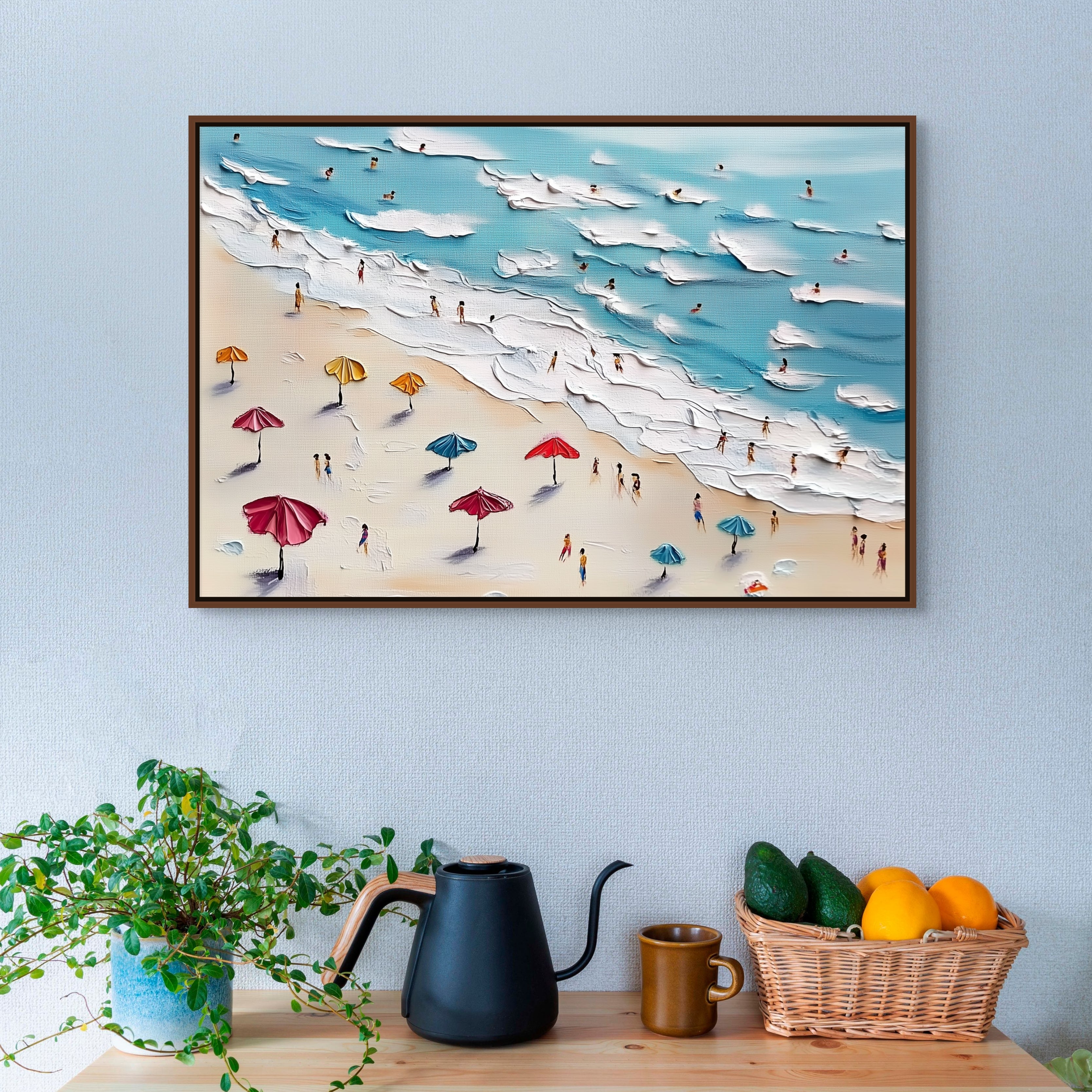 D0189-beach-day-hand-painted-wall-art-kitchen-room-image-room-f-walnut