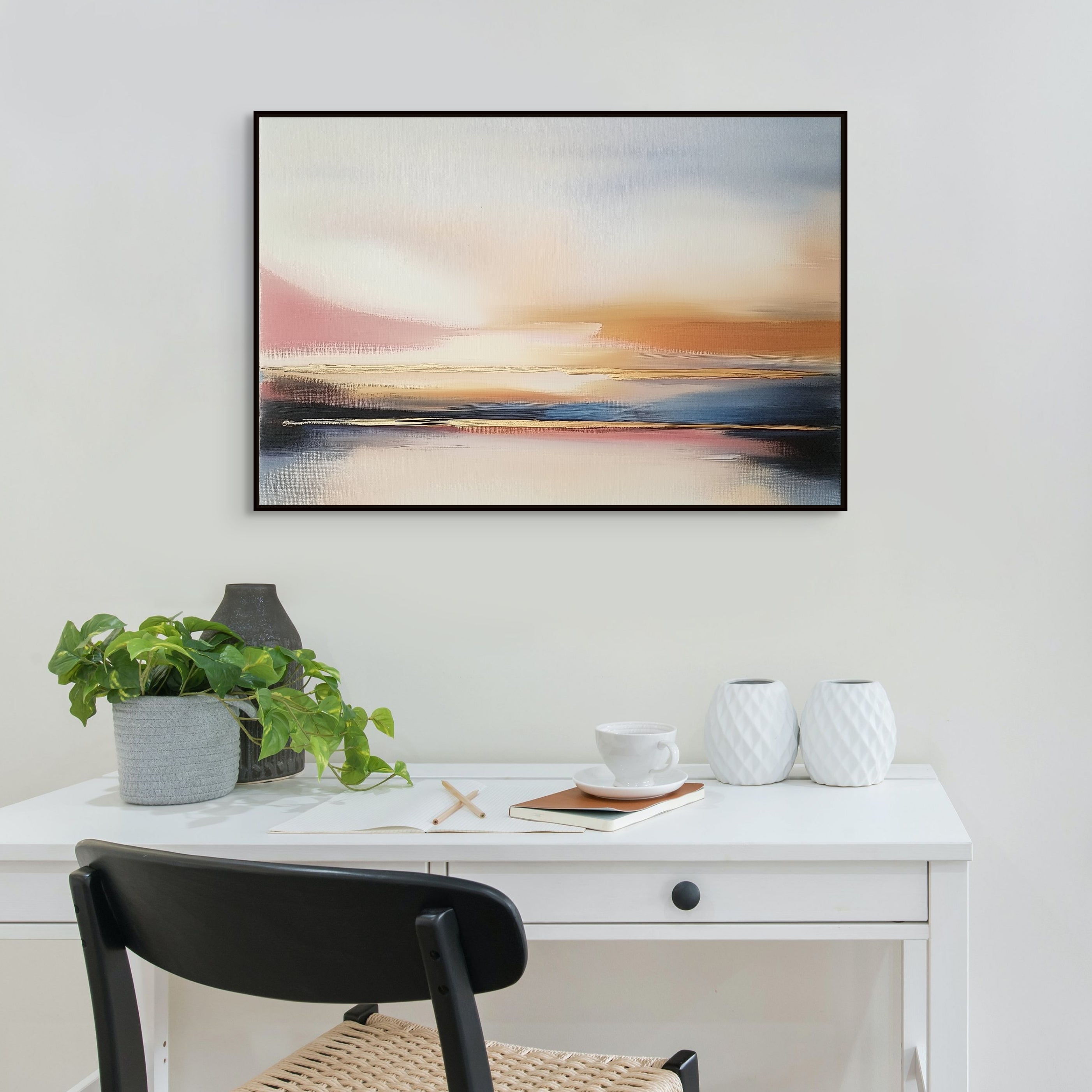 D0190-citrus-sky-hand-painted-wall-art-hallway-room-image-room-f-black