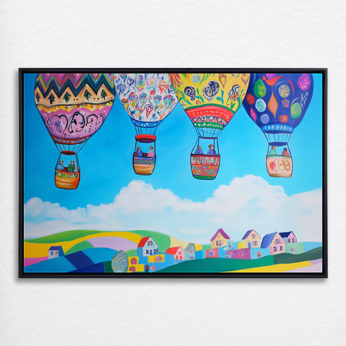 D0192-balloon-parade-hand-painted-wall-art_41_3x2-horizontal-frame-black.psd