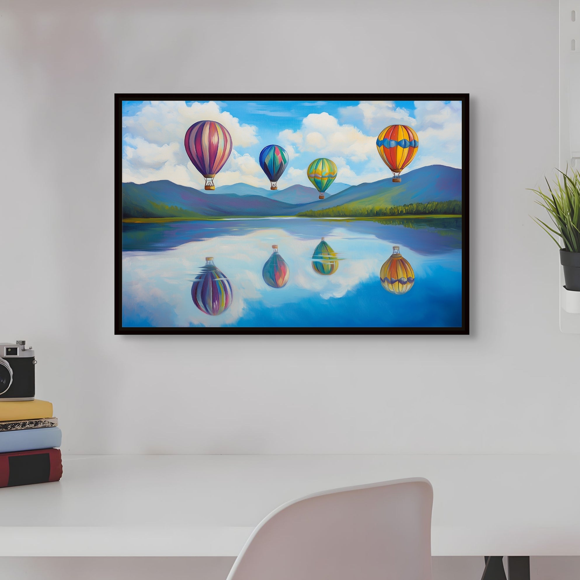 D0193-up-up-and-away-hand-painted-wall-art-office-room-image-room-f-black