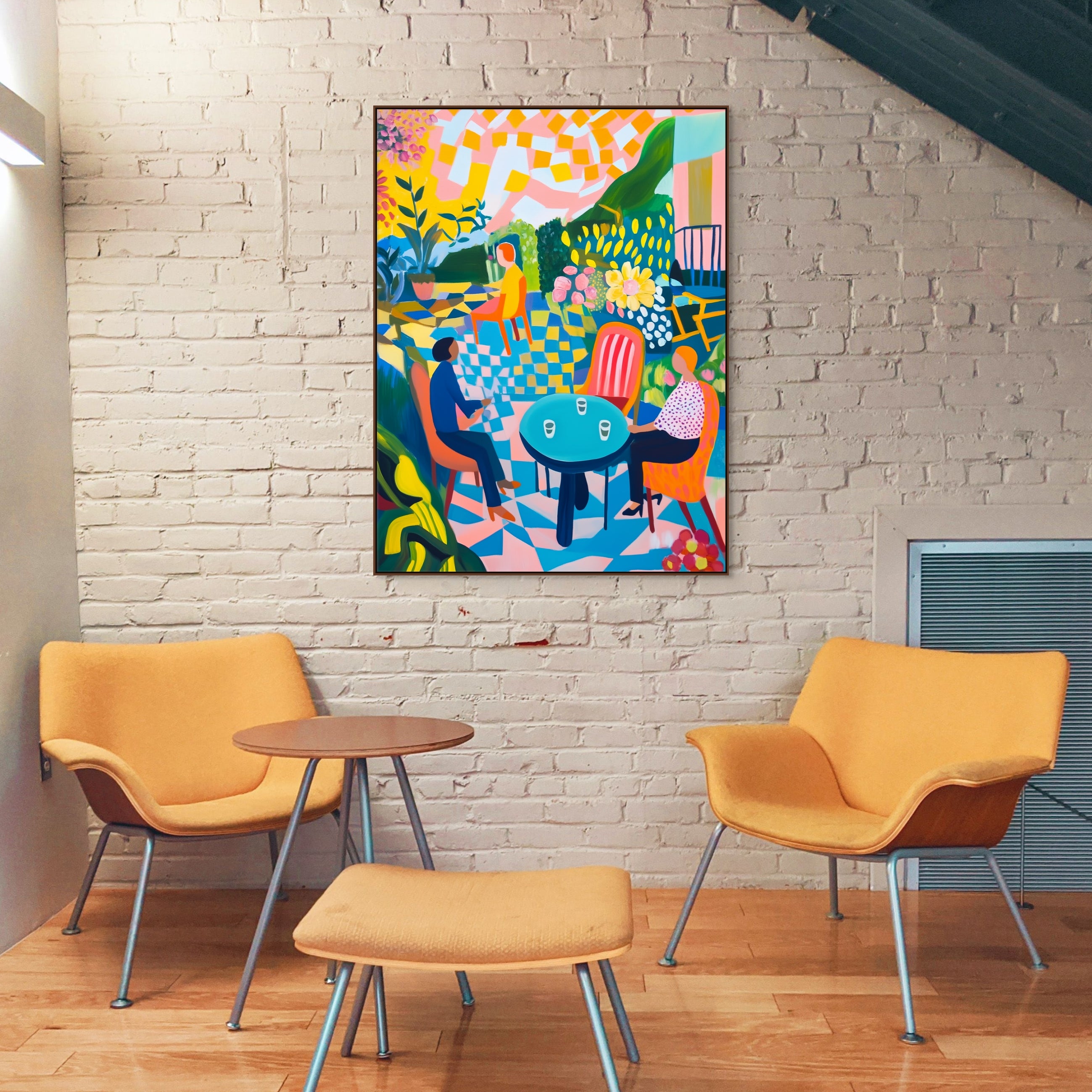 D0196-tea-time-hand-painted-wall-art-lounge-room-image-room-f-walnut