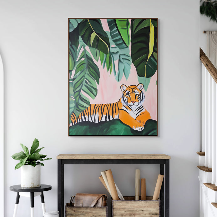 D0202-cat-nap-hand-painted-wall-art-hallway-room-image-room-f-walnut