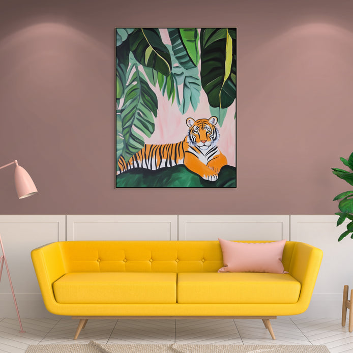 D0202-cat-nap-hand-painted-wall-art-living-room-image