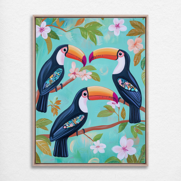 D0203-toucan-trio-hand-painted-wall-art_74_3x4-vertical-frame-natural.psd