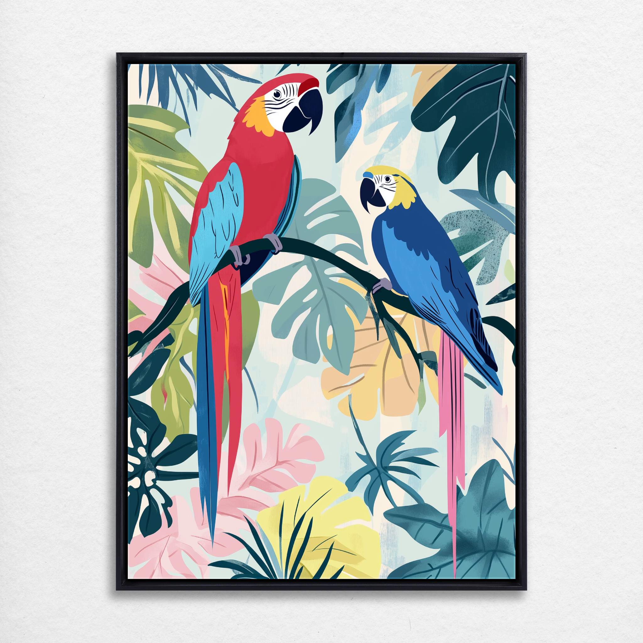 D0204-birds-of-a-feather-hand-painted-wall-art_75_3x4-vertical-frame-black.psd