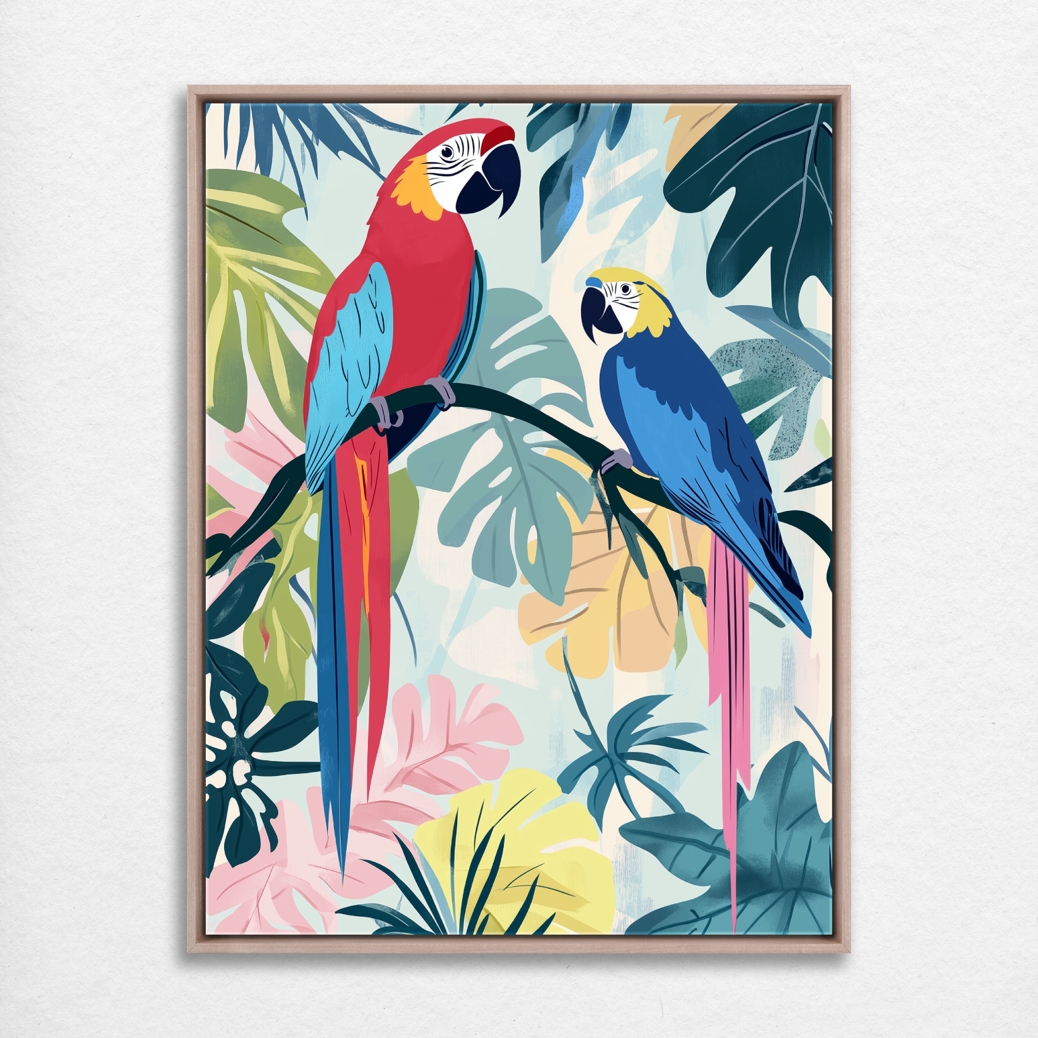 D0204-birds-of-a-feather-hand-painted-wall-art_75_3x4-vertical-frame-natural.psd
