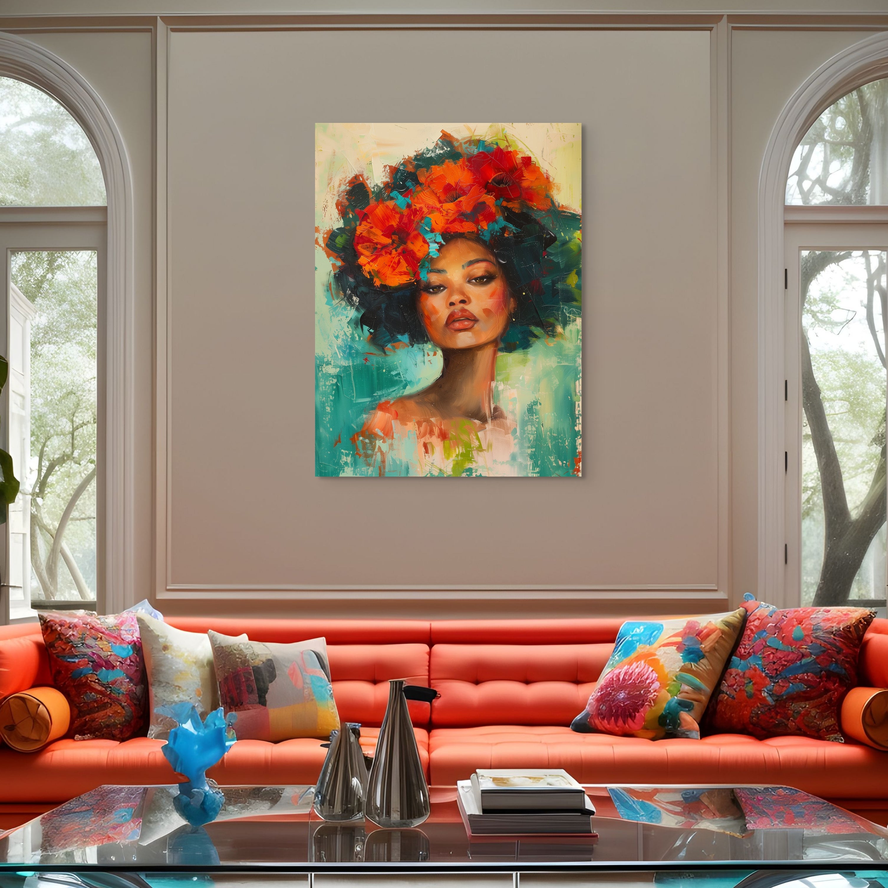D0205-forest-queen-hand-painted-wall-art-living-room-image-room-f-wrapped