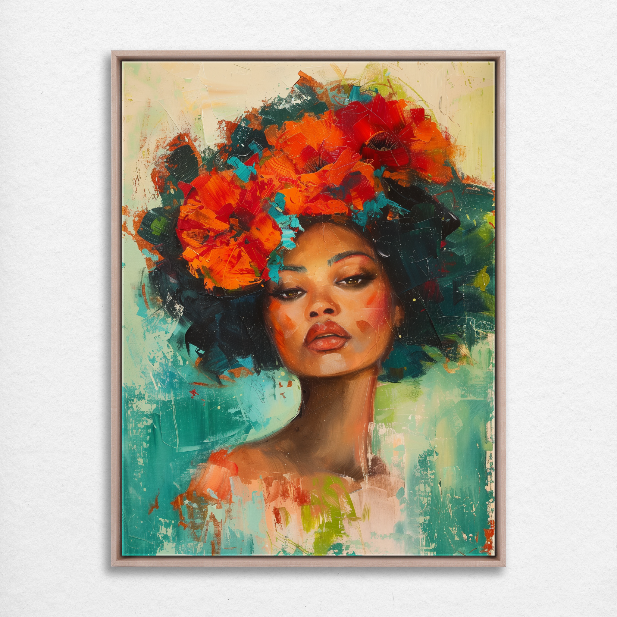 D0205-forest-queen-hand-painted-wall-art_76_3x4-vertical-frame-natural.psd