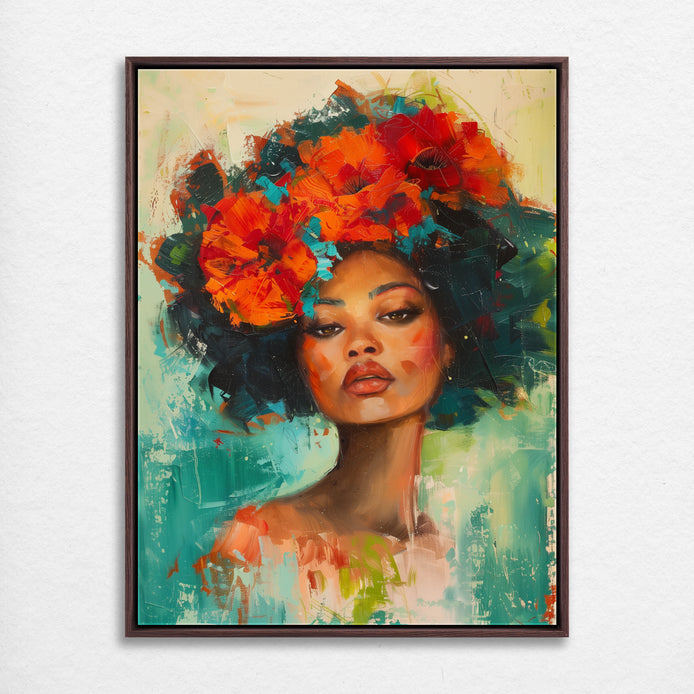 D0205-forest-queen-hand-painted-wall-art_76_3x4-vertical-frame-walnut.psd