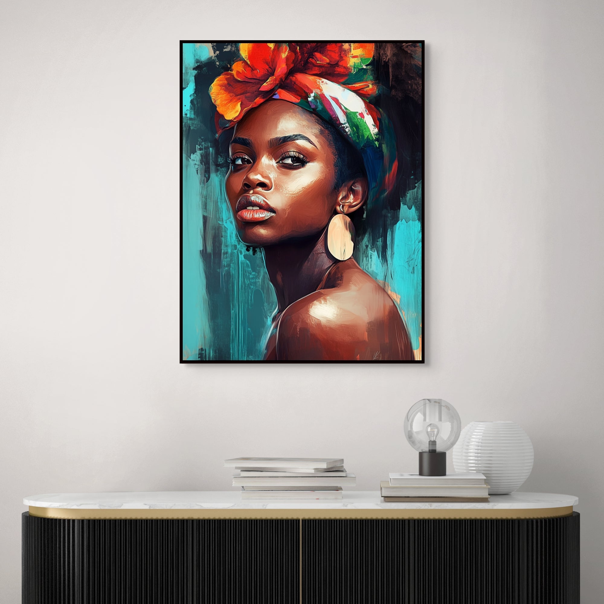 D0206-retrospect-hand-painted-wall-art-hallway-room-image-room-f-black