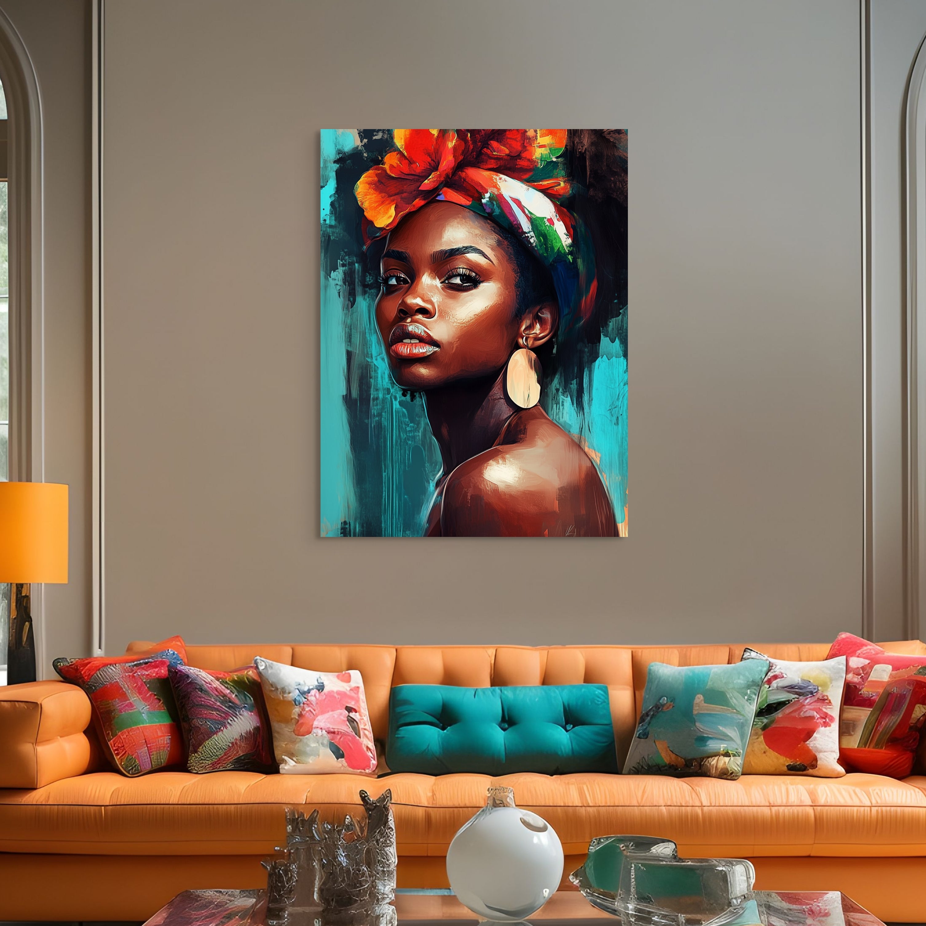 D0206-retrospect-hand-painted-wall-art-living-room-image