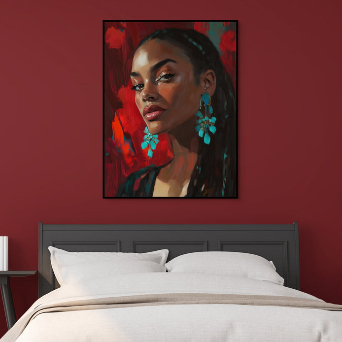 D0207-adornment-hand-painted-wall-art-bed-room-image-room-f-black