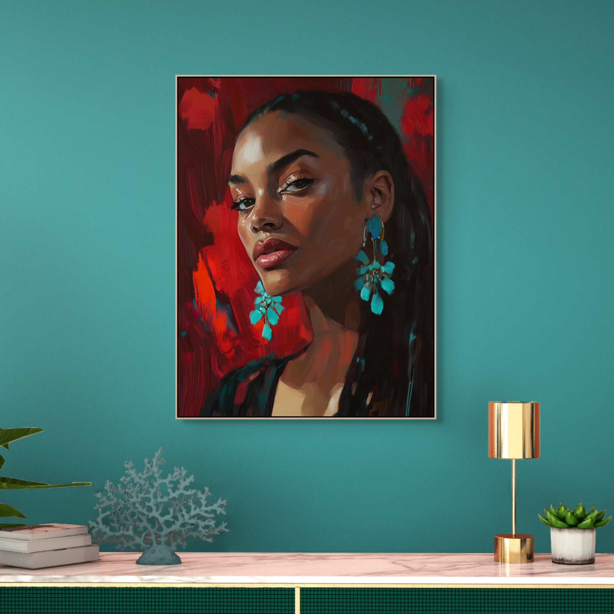 D0207-adornment-hand-painted-wall-art-hallway-room-image-room-f-natural