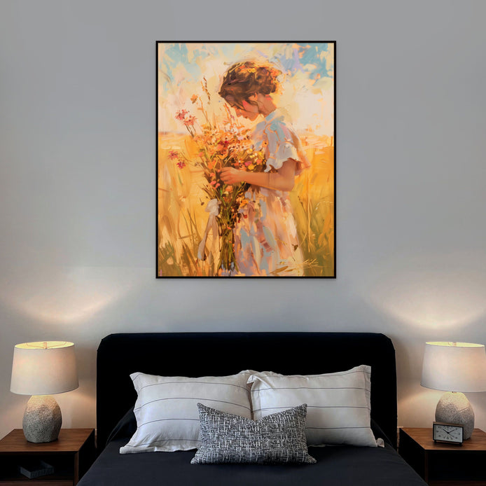 D0208-wildflowers-hand-painted-wall-art-bed-room-image-room-f-black
