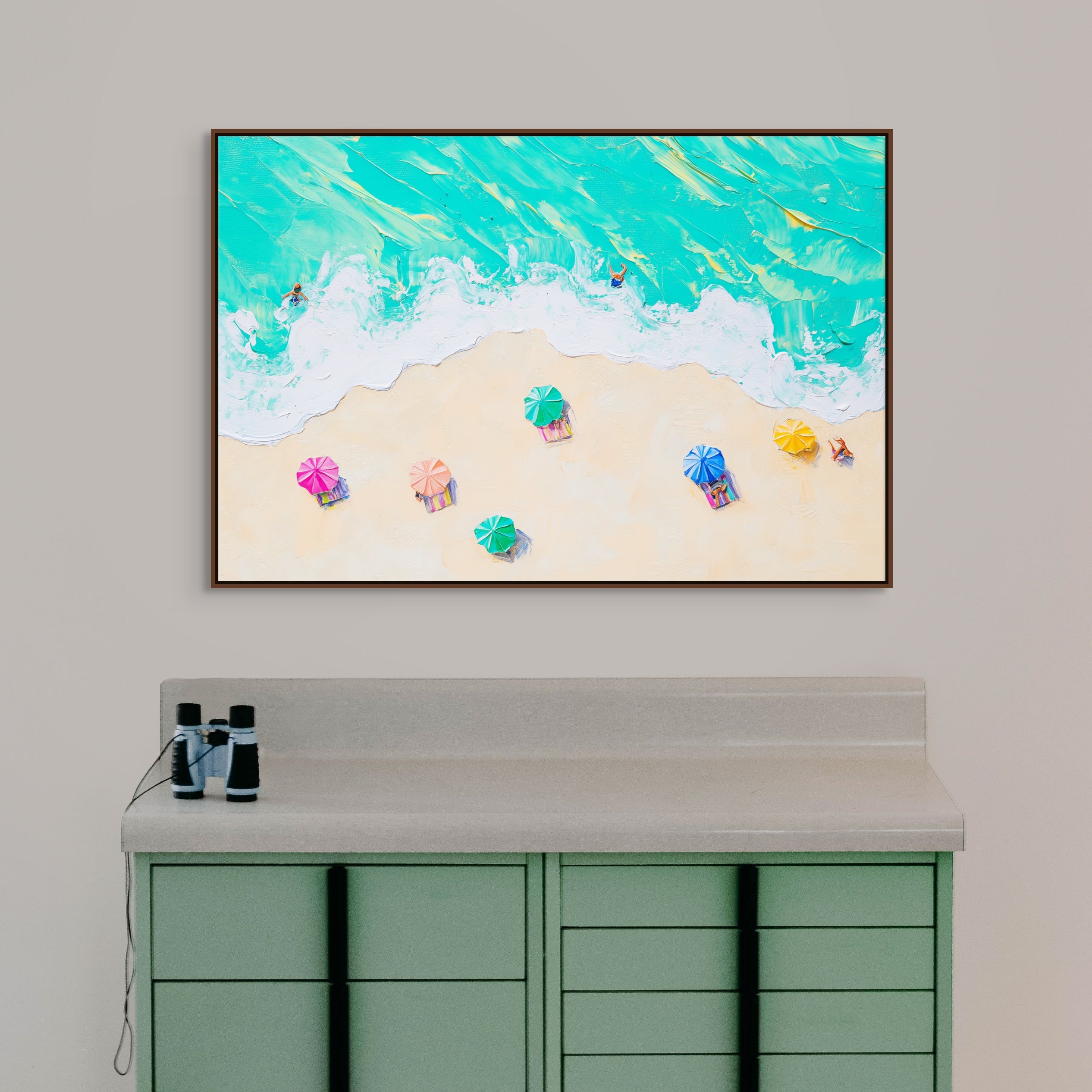 D0212-beach-vacation-hand-painted-wall-art-hallway-room-image-room-f-walnut