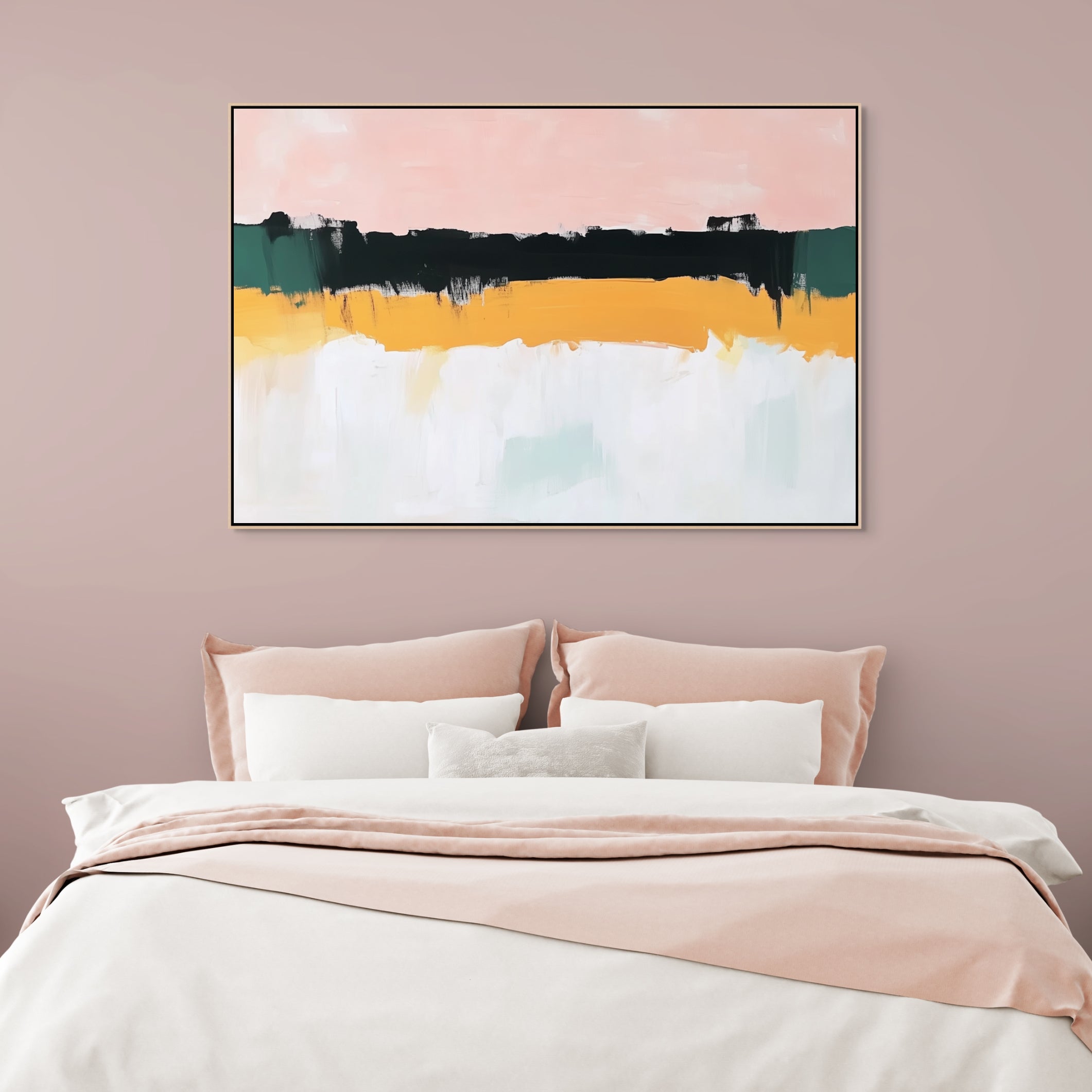 D0213-losing-symmetry-hand-painted-wall-art-bed-room-image-room-f-natural