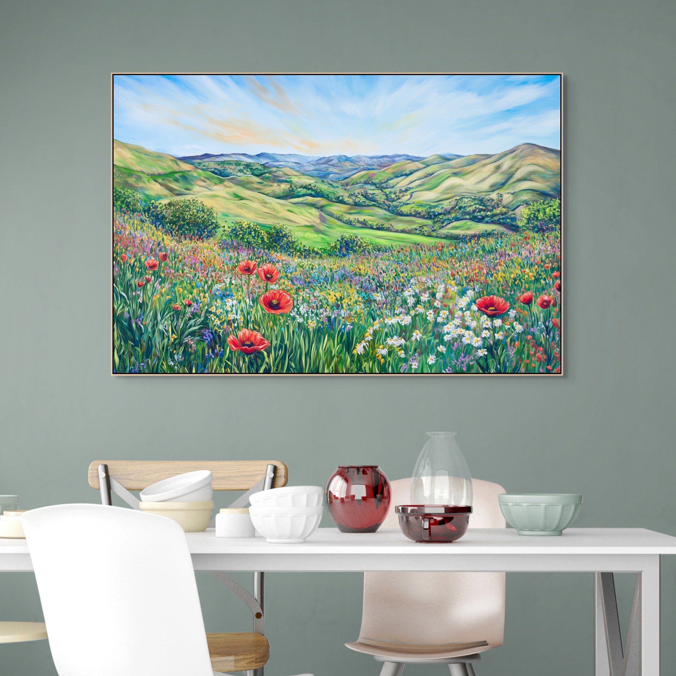 D0215-valley-of-wildflowers-hand-painted-wall-art-dining-room-image-room-f-natural