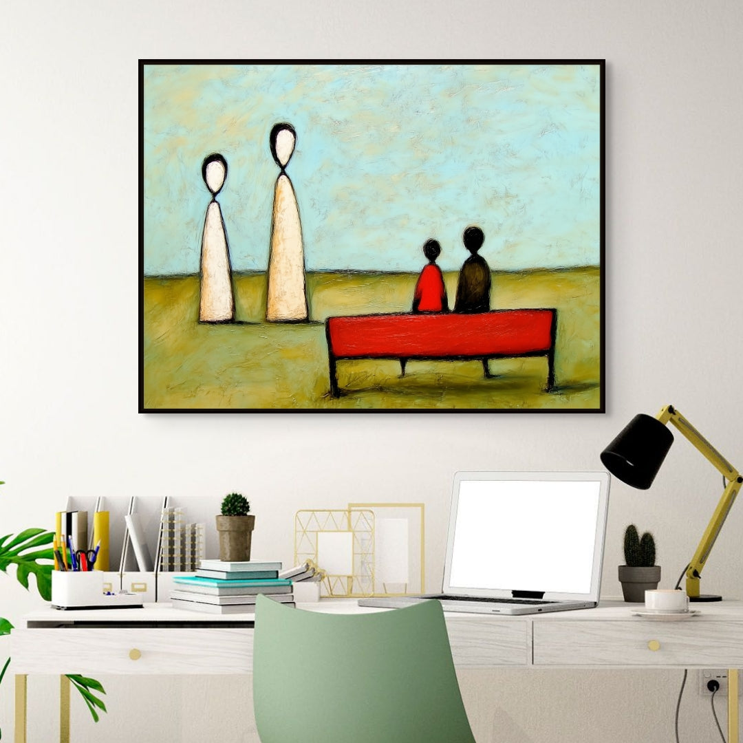 D0217-gazing-hand-painted-wall-art-office-room-image-room-f-black