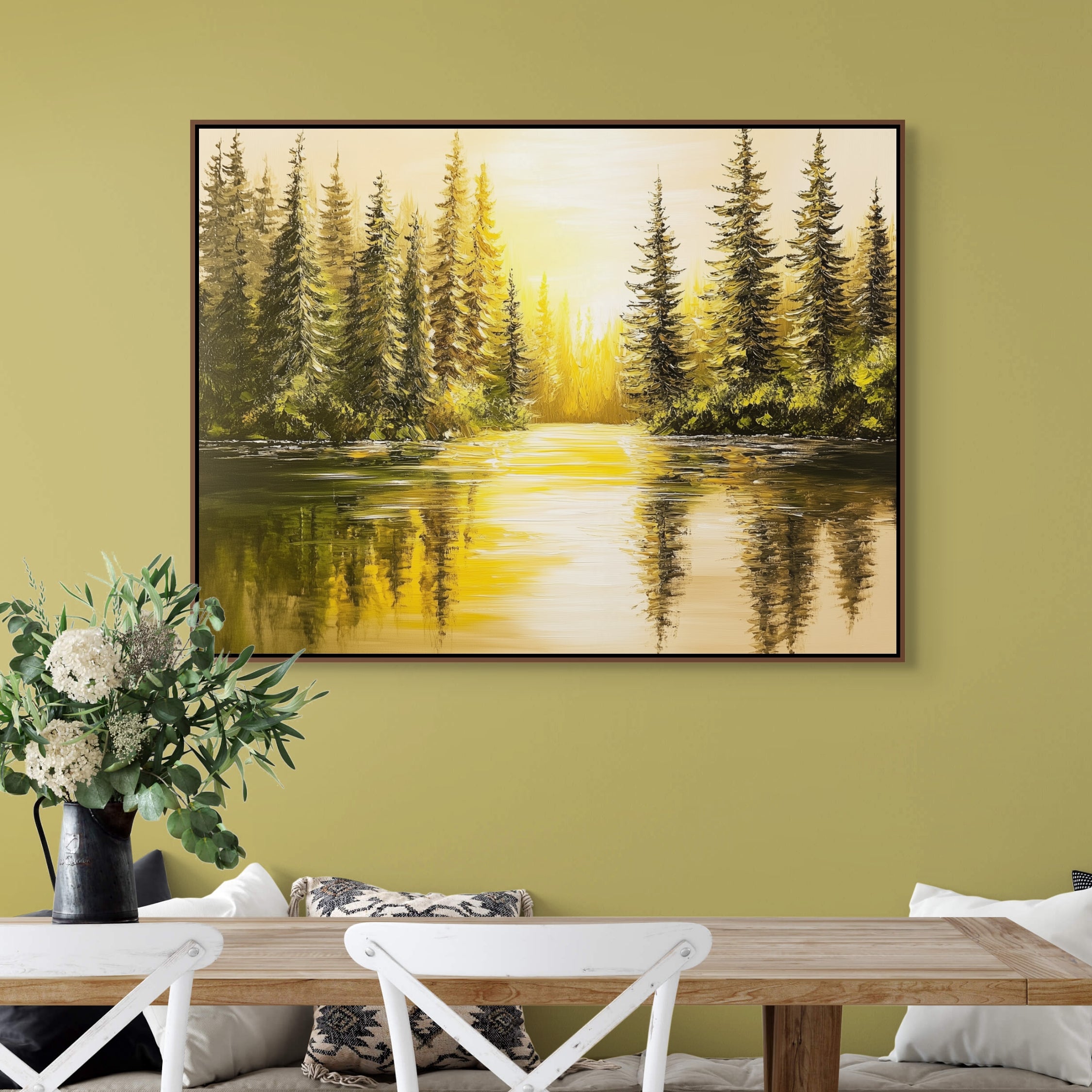 D0220-lakeside-sunset-hand-painted-wall-art-dining-room-image-room-f-walnut