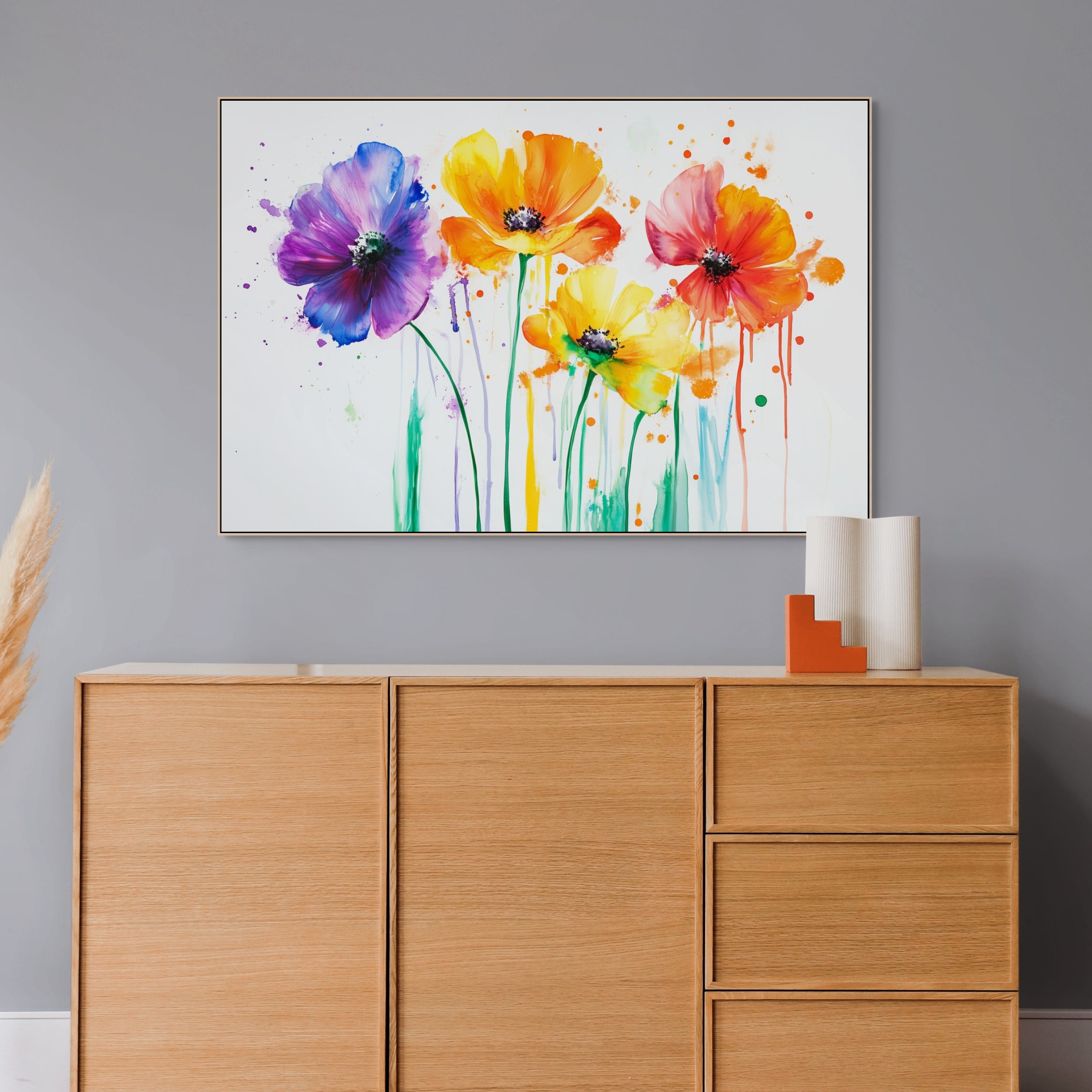 D0231-blooming-essence-hand-painted-wall-art-hallway-room-image-room-f-natural