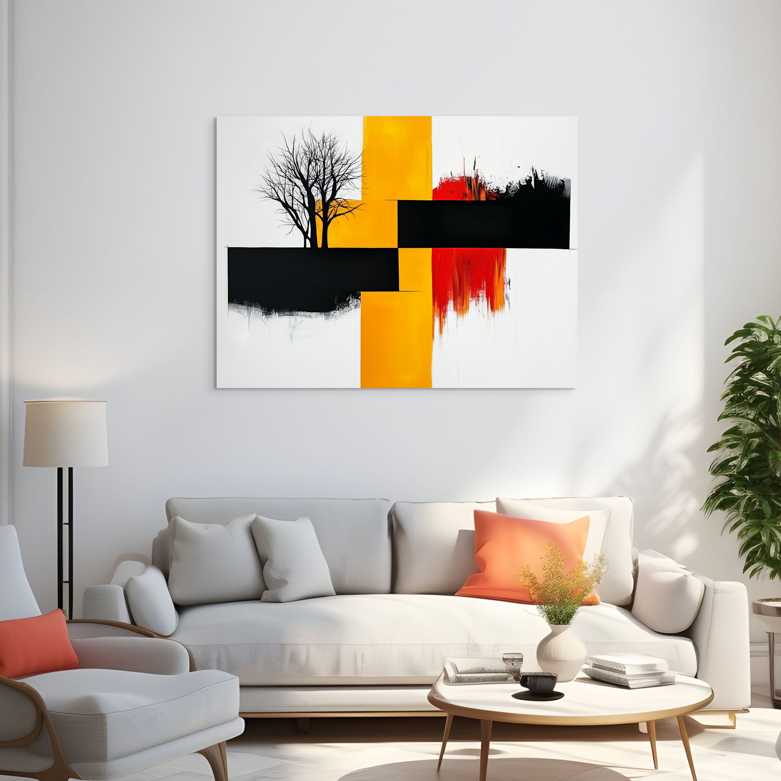 D0235-minimal-harmony-hand-painted-wall-art-living-room-image-room-f-wrapped