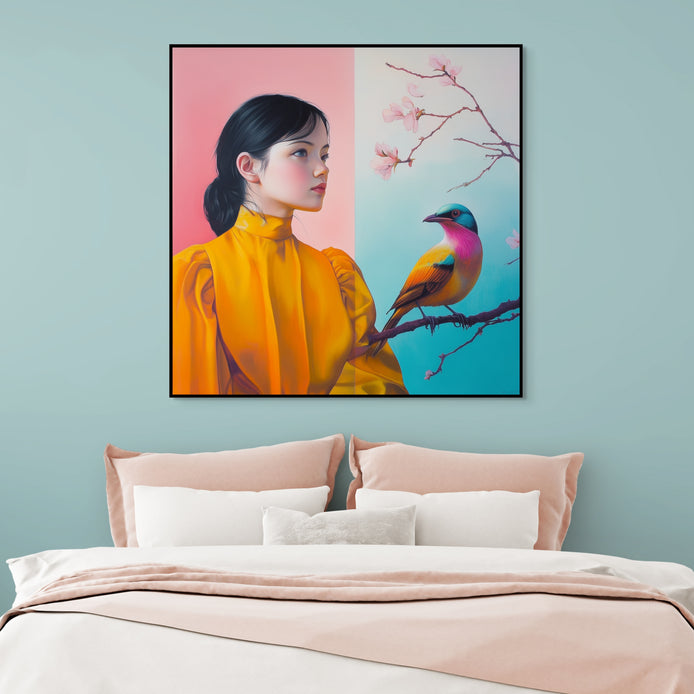 D0240-birdsong-reverie-hand-painted-wall-art-bed-room-image
