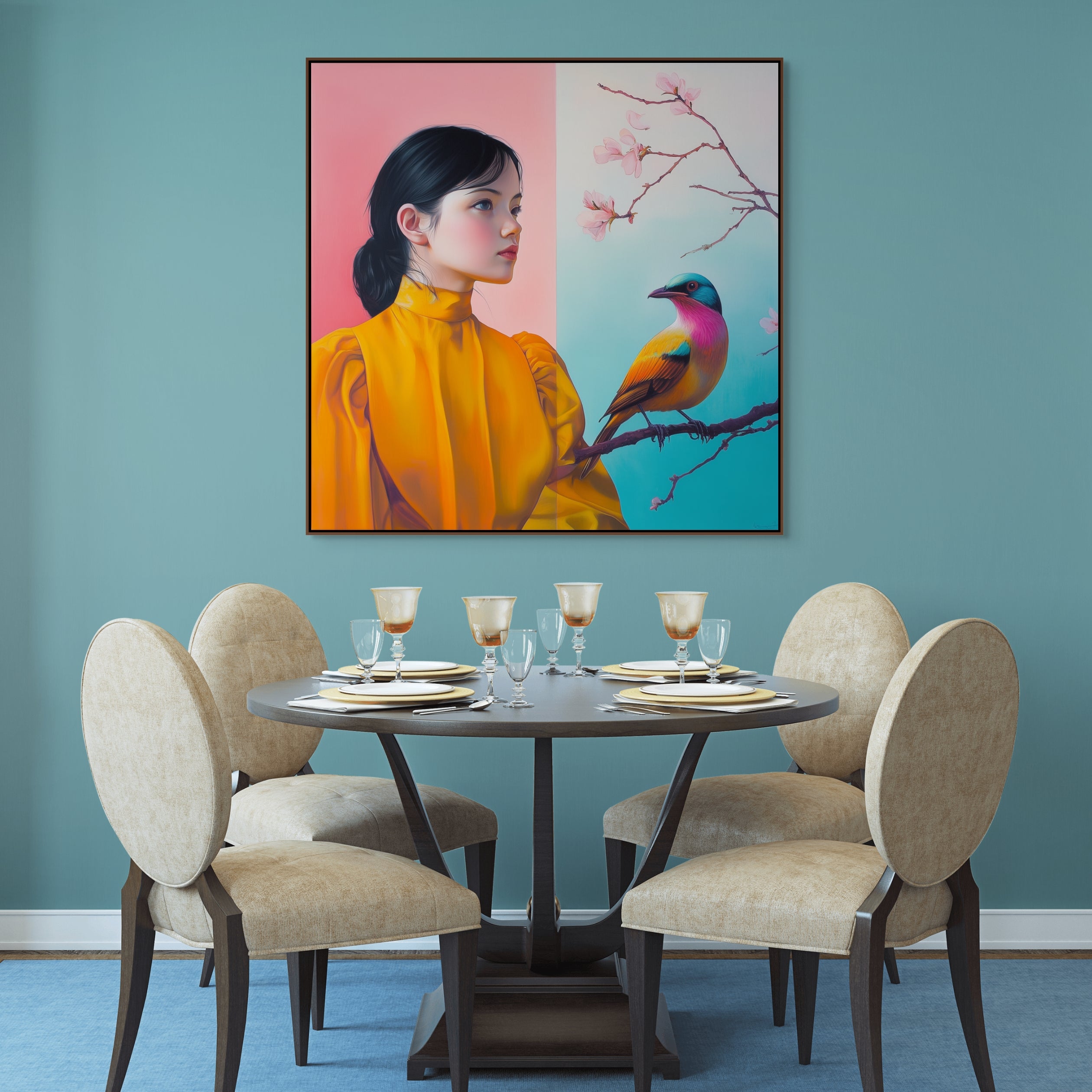 D0240-birdsong-reverie-hand-painted-wall-art-dining-room-image-room-f-walnut