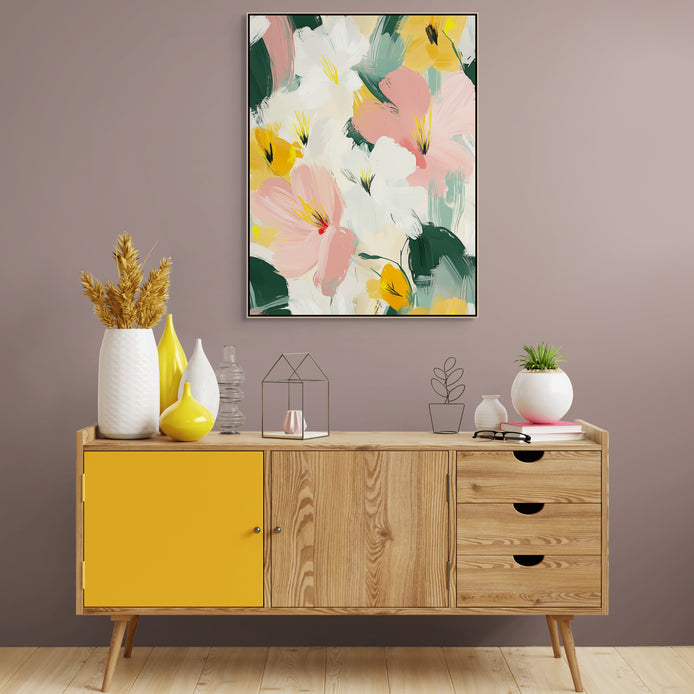D0242-whispering-petals-hand-painted-wall-art-hallway-room-image
