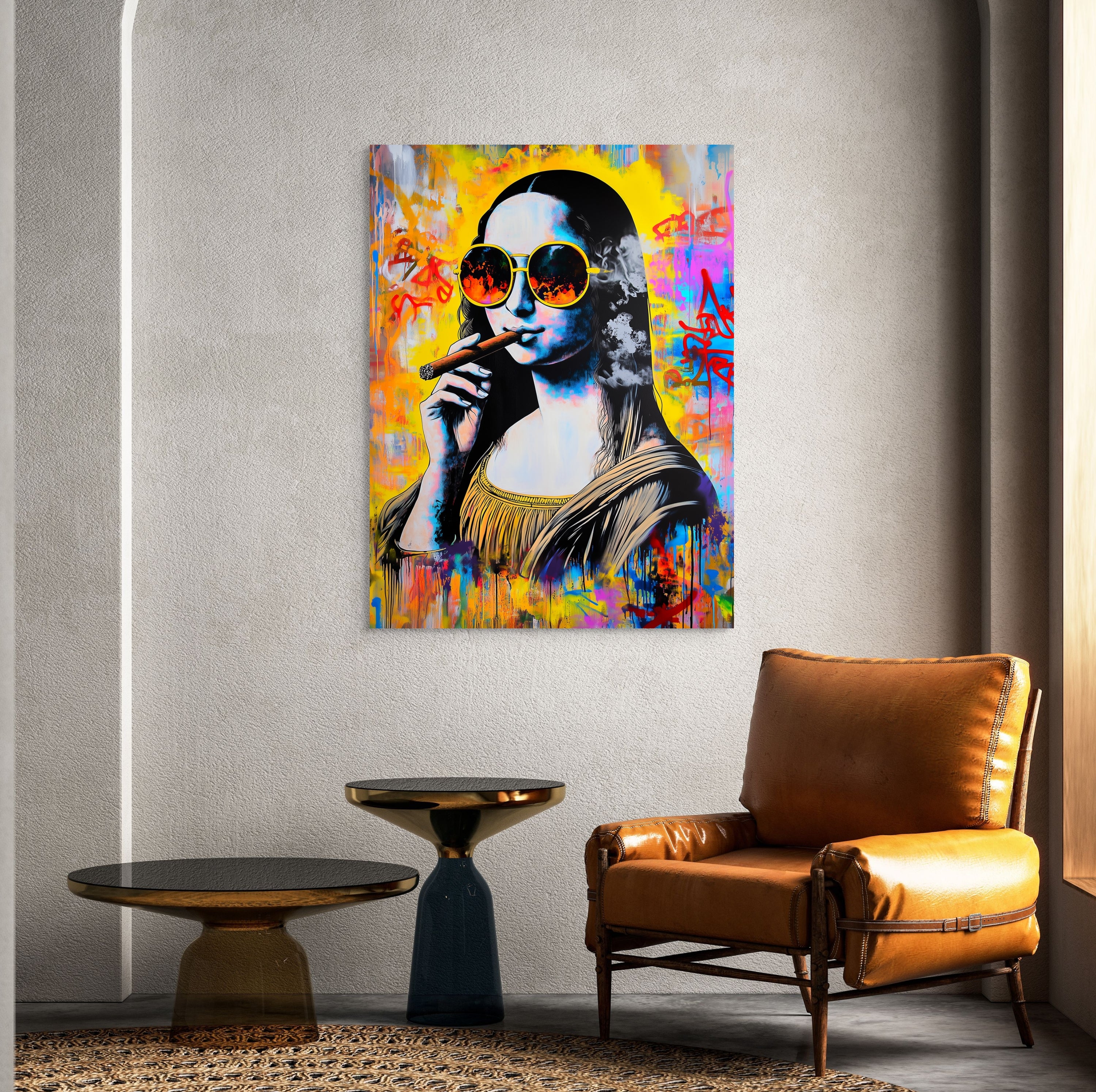 D0244-rebel-renaissance-hand-painted-wall-art-lounge-room-image