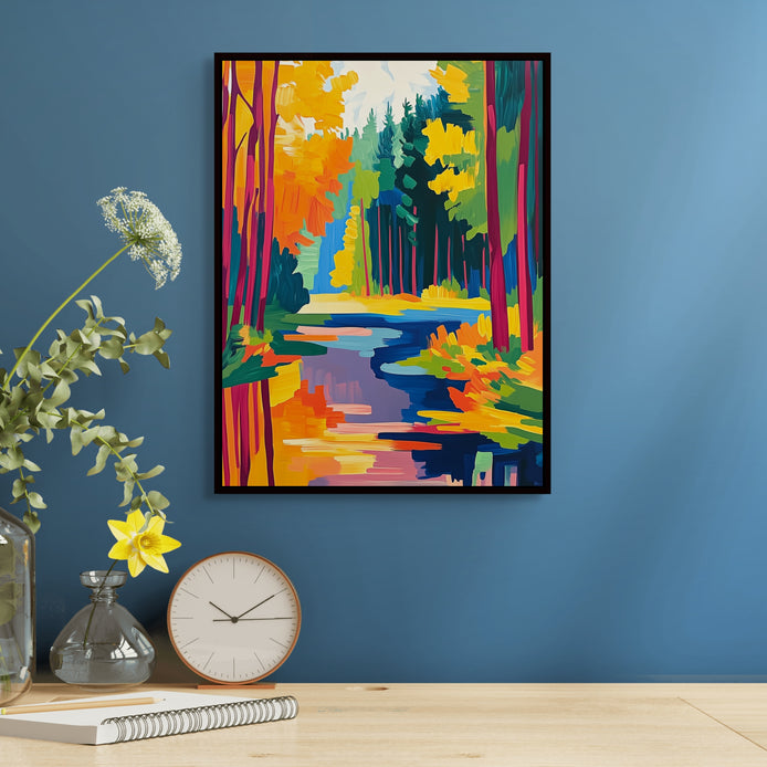 D0245-reflections-of-autumn-hand-painted-wall-art-hallway-room-image