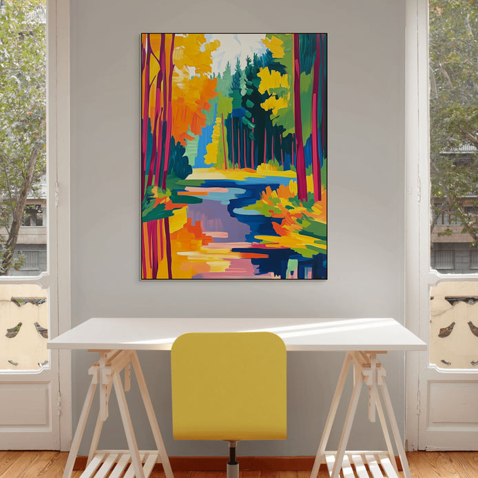 D0245-reflections-of-autumn-hand-painted-wall-art-office-room-image