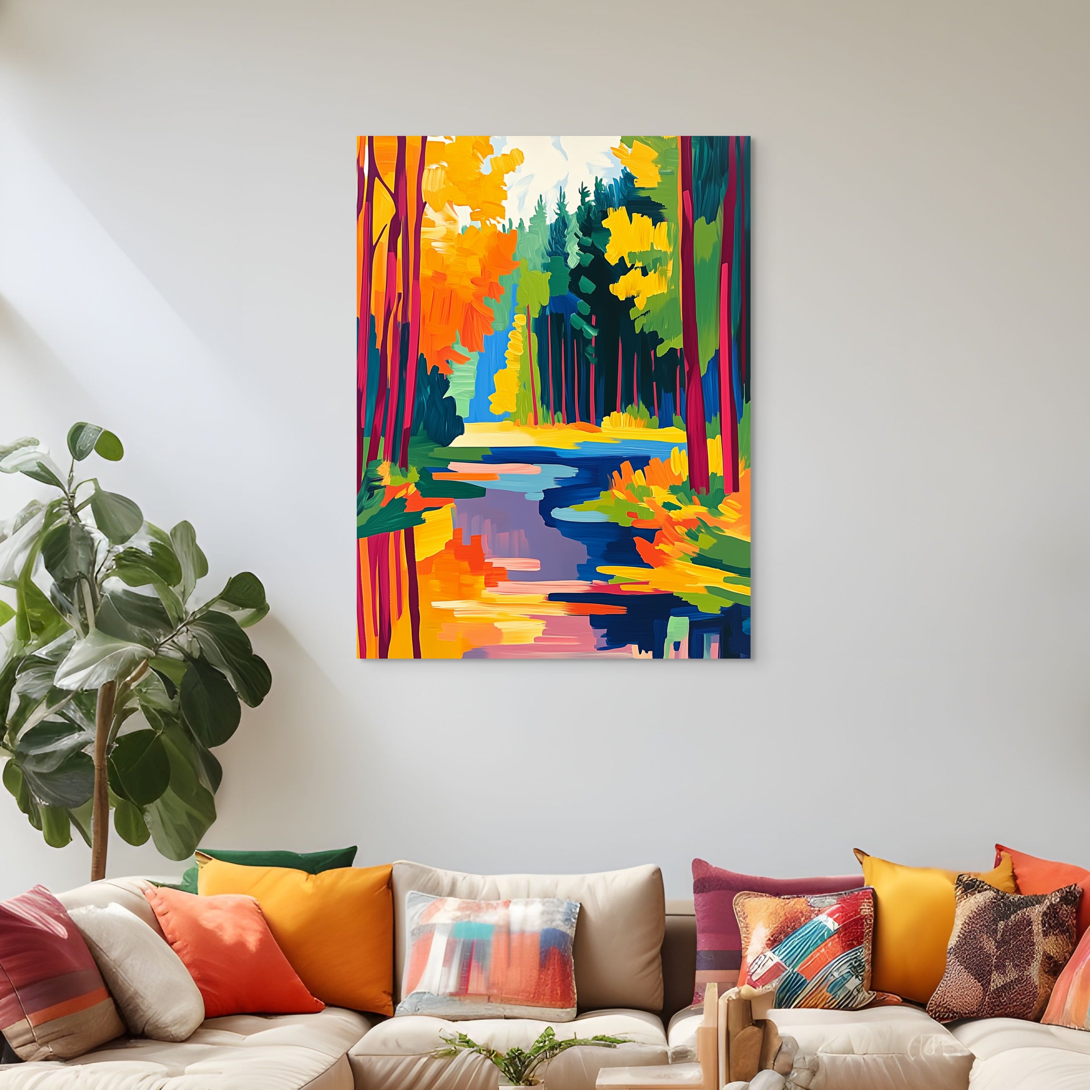 D0245-reflections-of-autumn-hand-painted-wall-art-living-room-image