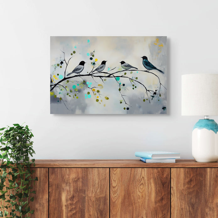 D0249-abstract-aviary-hand-painted-wall-art-hallway-room-image