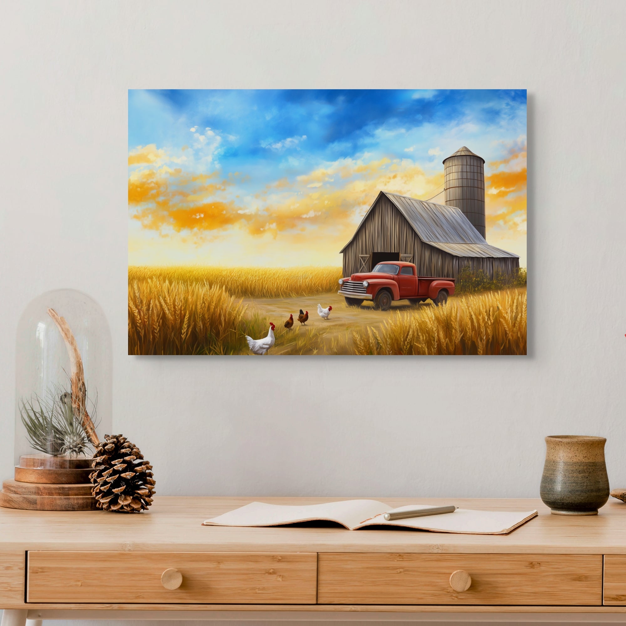 D0251-golden-harvest-hand-painted-wall-art-hallway-room-image