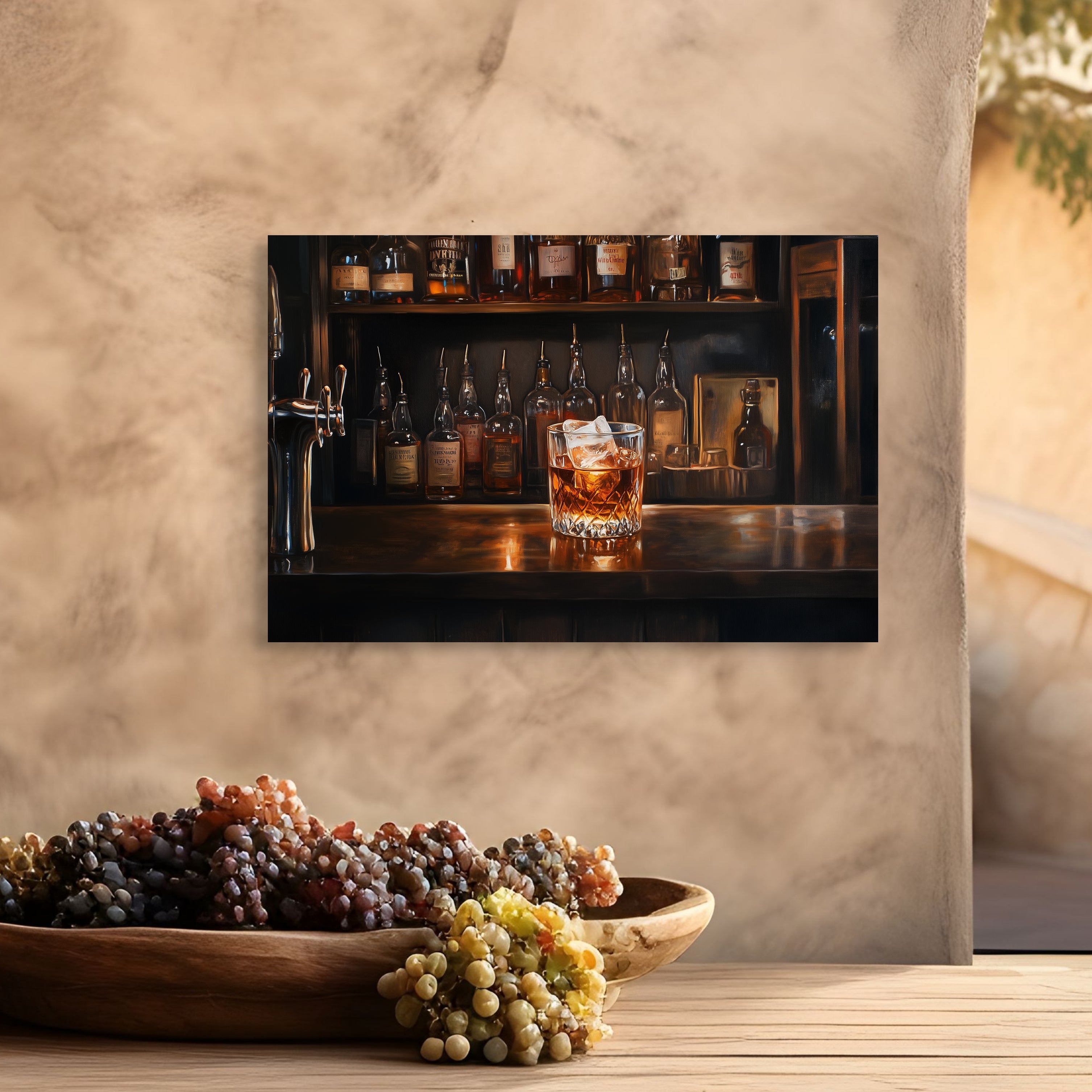 D0253-whiskey-glow-hand-painted-wall-art-kitchen-room-image