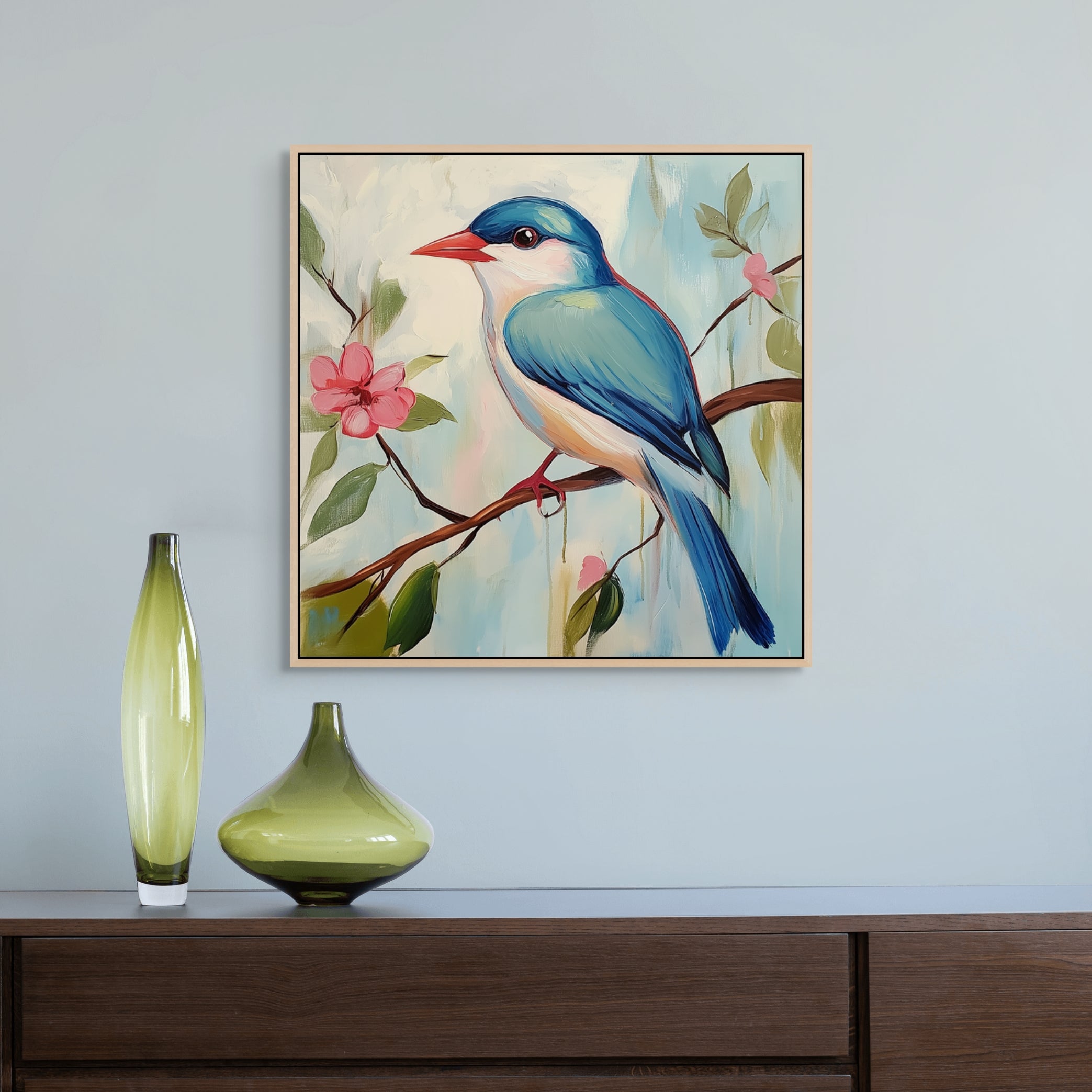 D0258-gentle-wings-hand-painted-wall-art-hallway-room-image