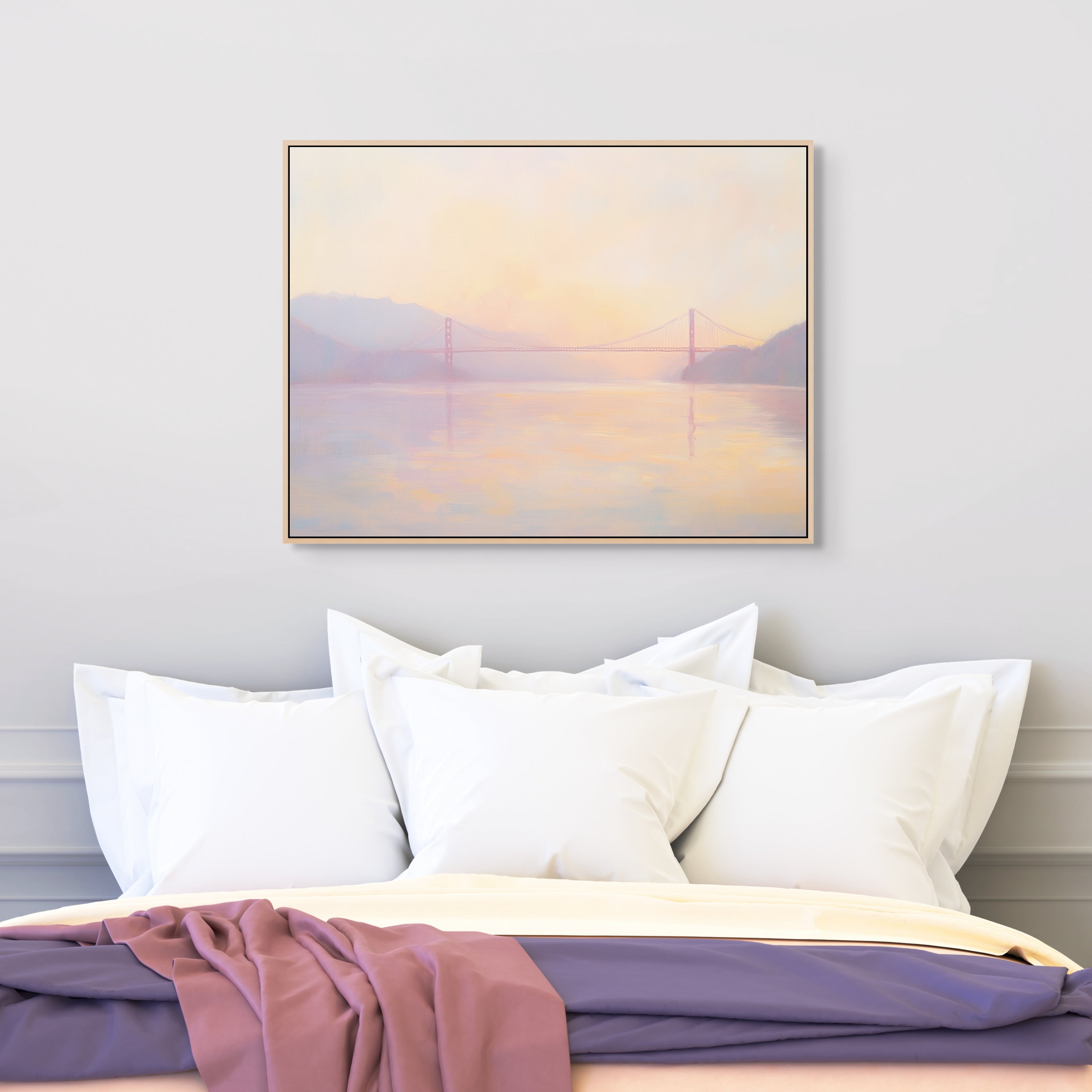 D0267-golden-horizon-hand-painted-wall-art-bed-room-image