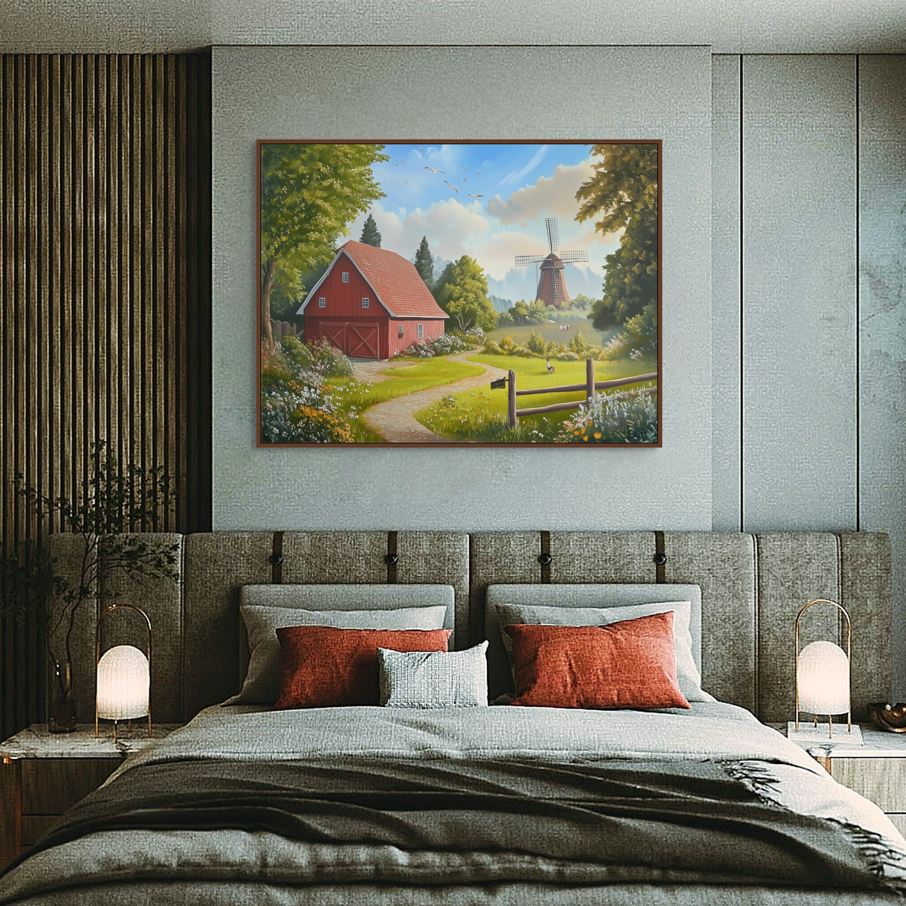 D0271-pastoral-harmony-hand-painted-wall-art-bed-room-image