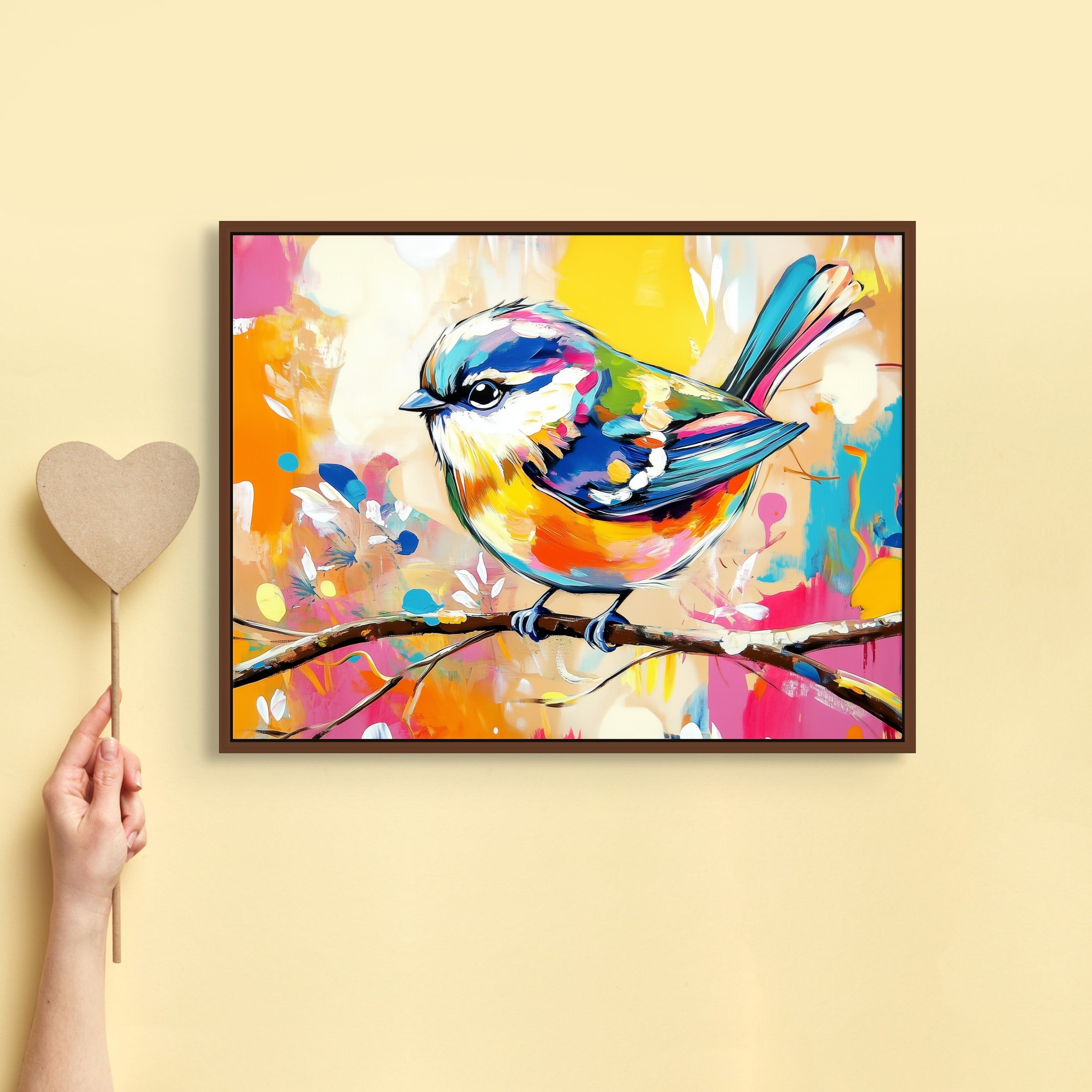 D0274-the-songbird-hand-painted-wall-art-kids-room-image