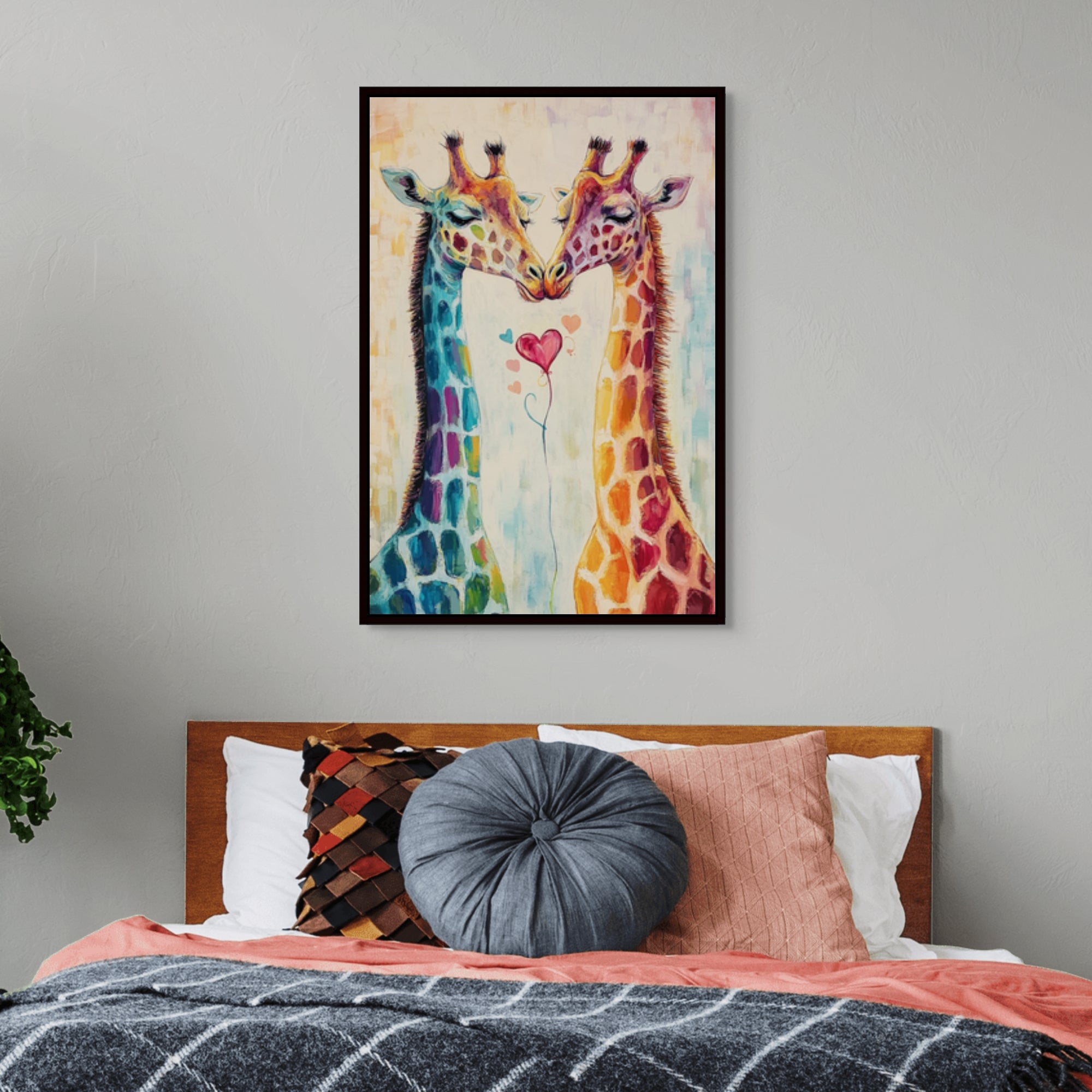 D0276-tender-love-hand-painted-wall-art-bed-room-image