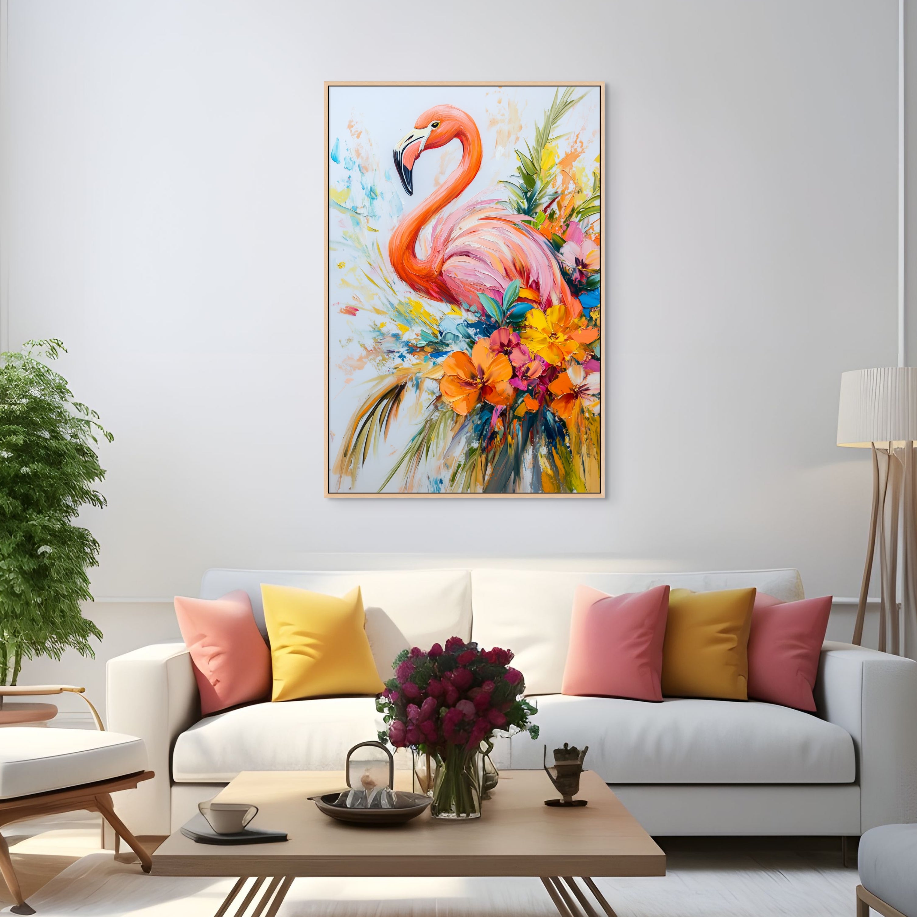 D0278-graceful-garden-hand-painted-wall-art-living-room-image-room-f-natural