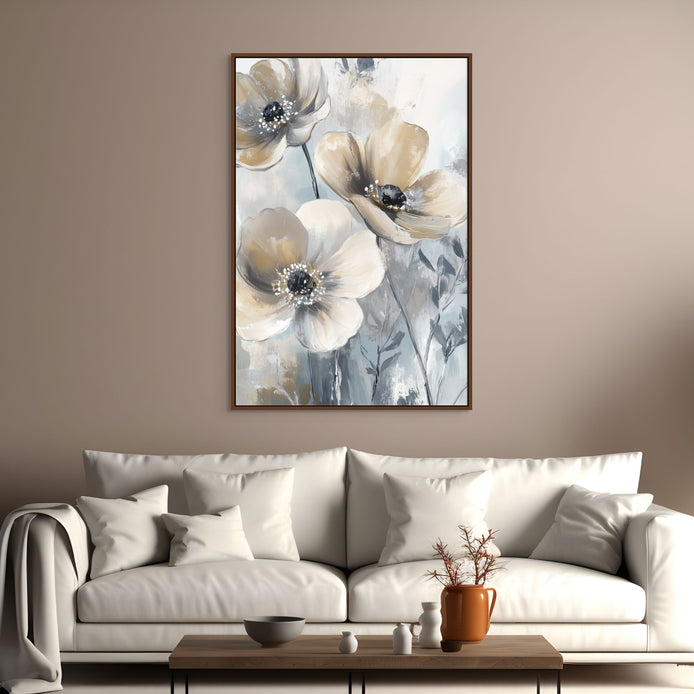 D0279-sweet-silver-scent-hand-painted-wall-art-living-room-image-room-f-walnut