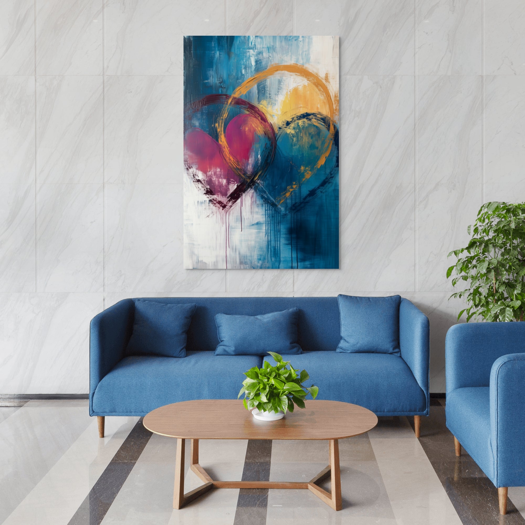D0282-drops-of-love-hand-painted-wall-art-a-room-image