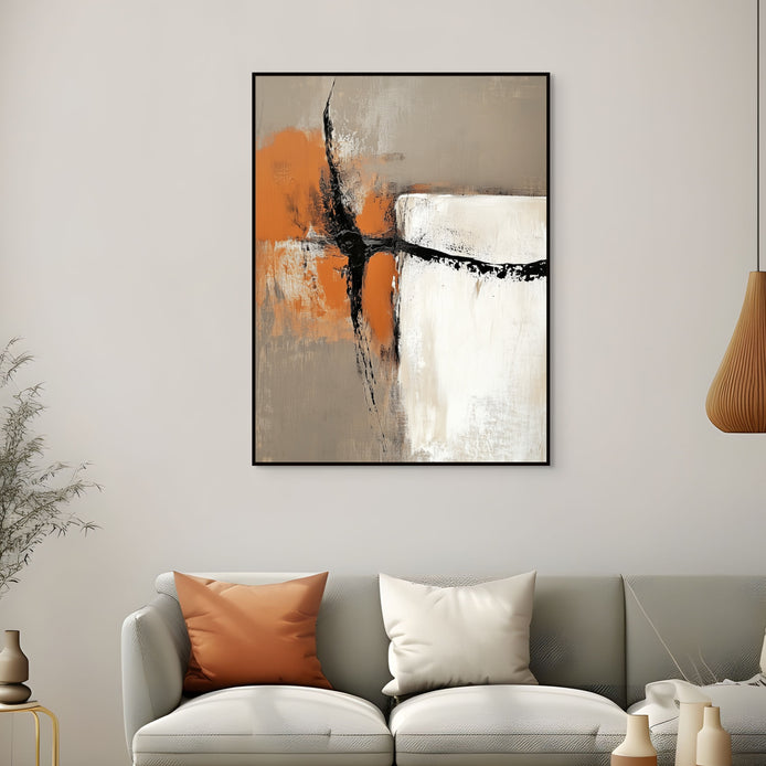 D0285-cracked-ground-hand-painted-wall-art-living-room-image-room-f-black