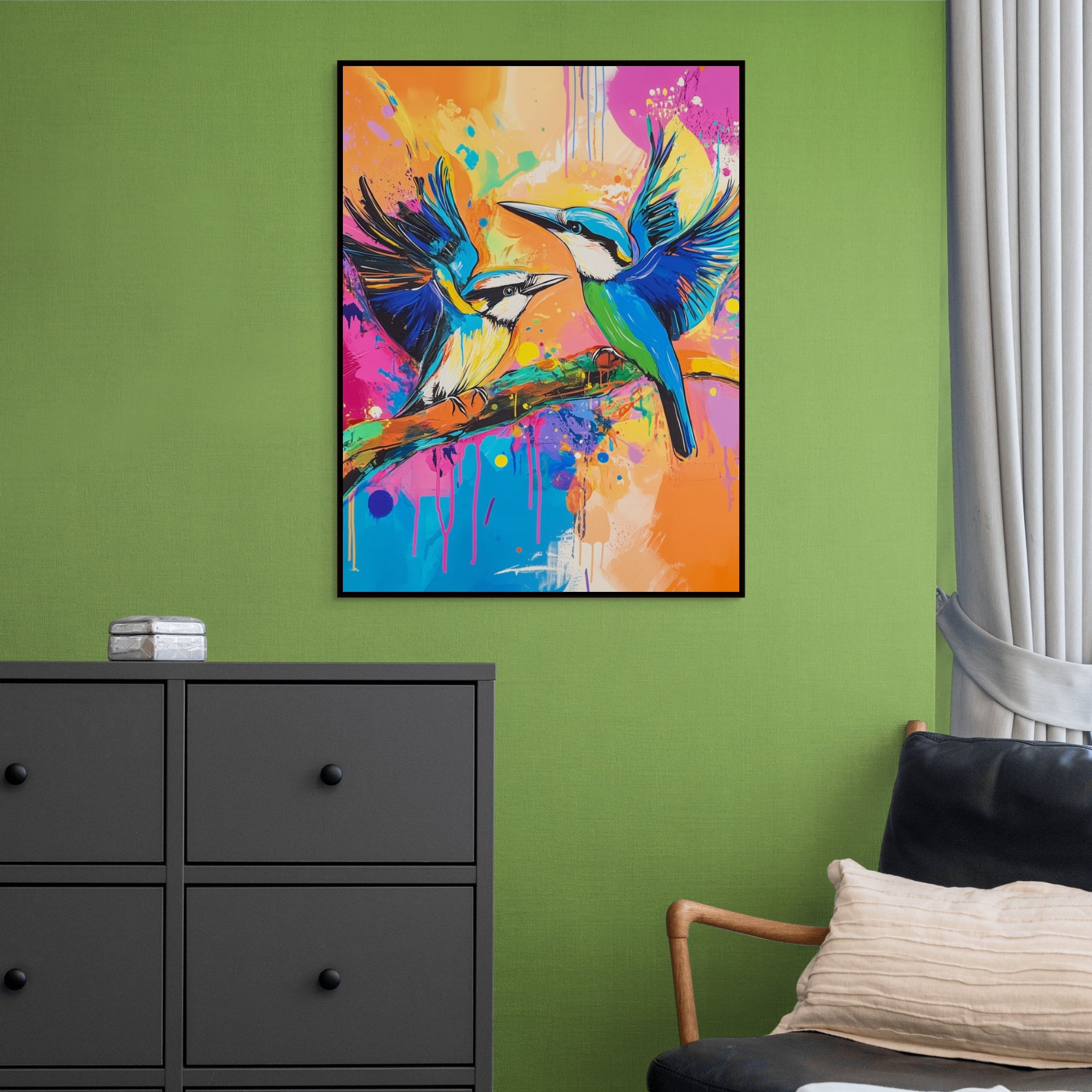 D0287-chattering-hand-painted-wall-art-living-room-image