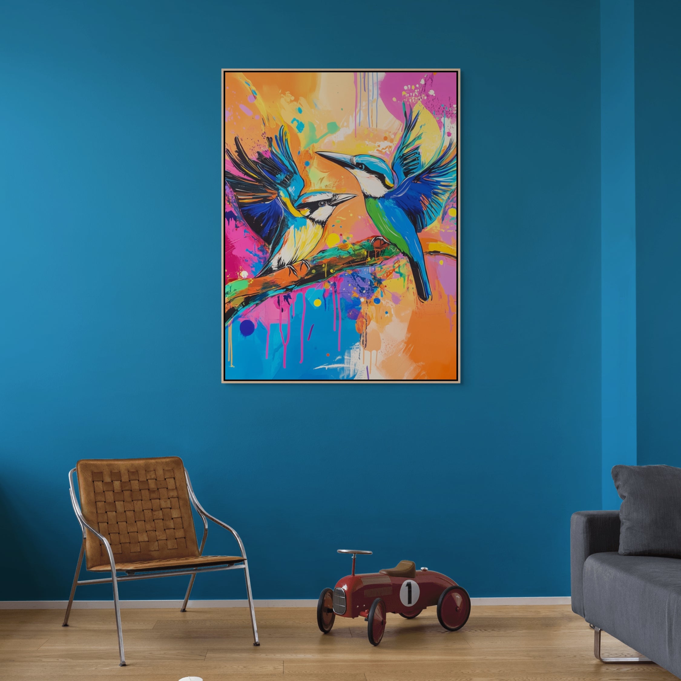 D0287-chattering-hand-painted-wall-art-a-room-image