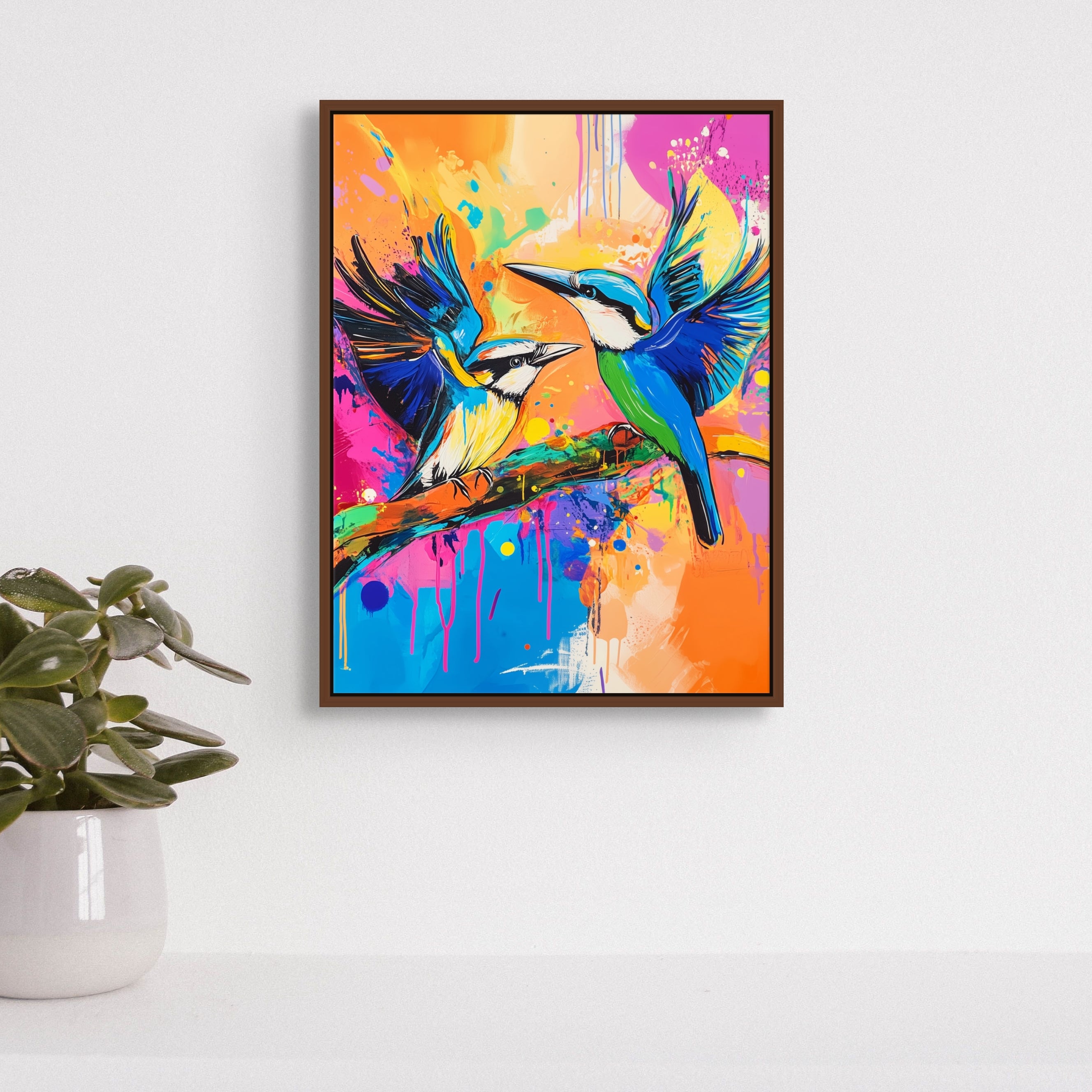 D0287-chattering-hand-painted-wall-art-hallway-room-image